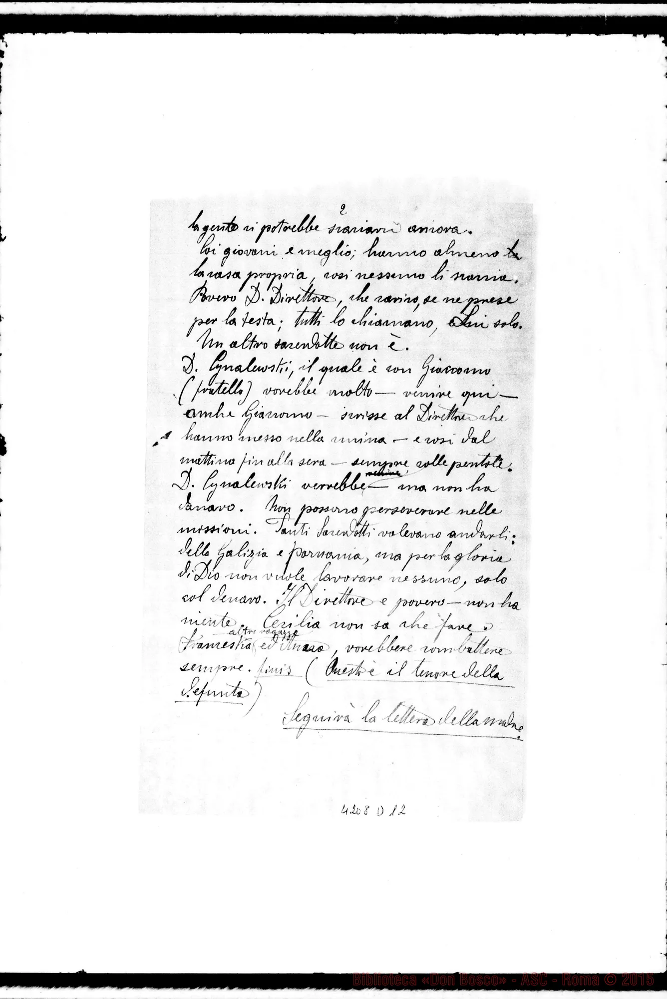 Fotogramma D 12 — Don Sikora-Molto Rev.do, il 22-04-1898