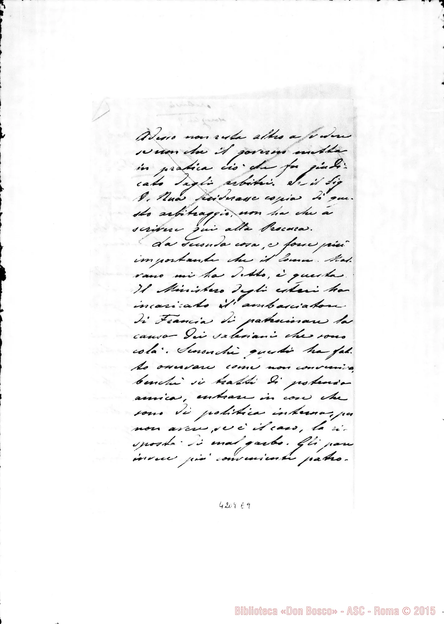 Fotogramma E 9 — Don Laureri-Don Rinaldi. Roma, 30-04-1902. Sull’Equatore (vertenza). Autogr. Rinaldi