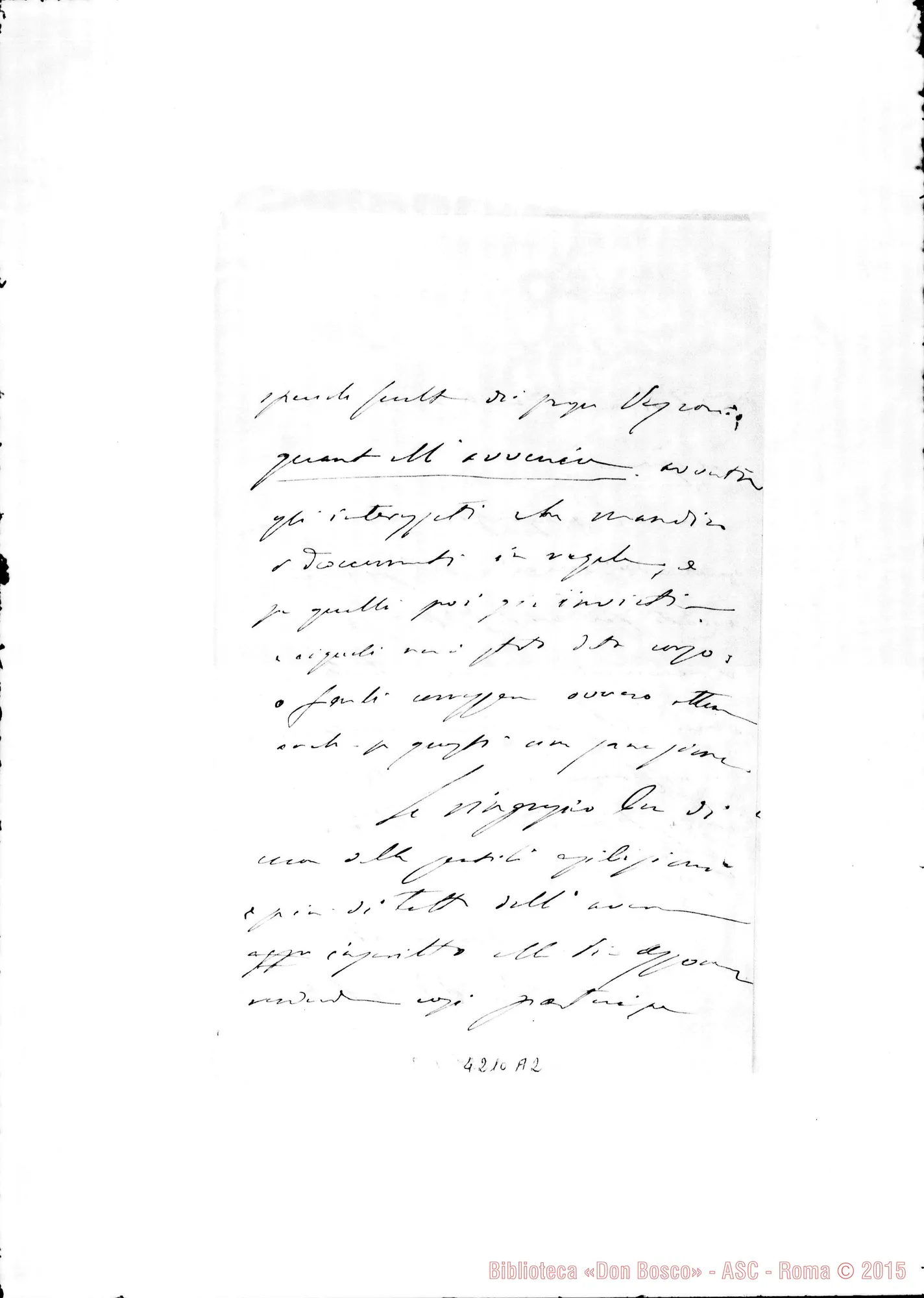 Fotogramma A 2 — Don Melito-Rev.mo Padre. Roma, 17-05-1902