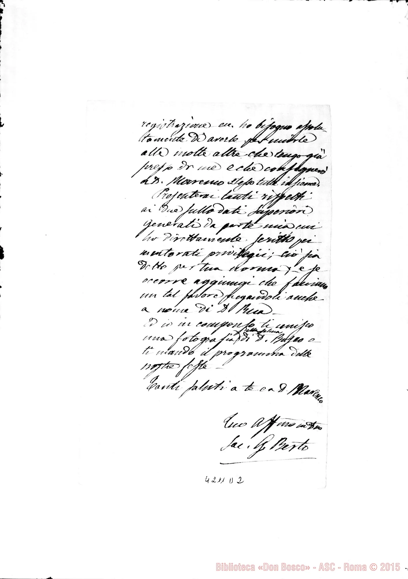 Fotogramma D 2 — Don Berto-Don Laureri. Torino, 11-05-1903. Privilegi