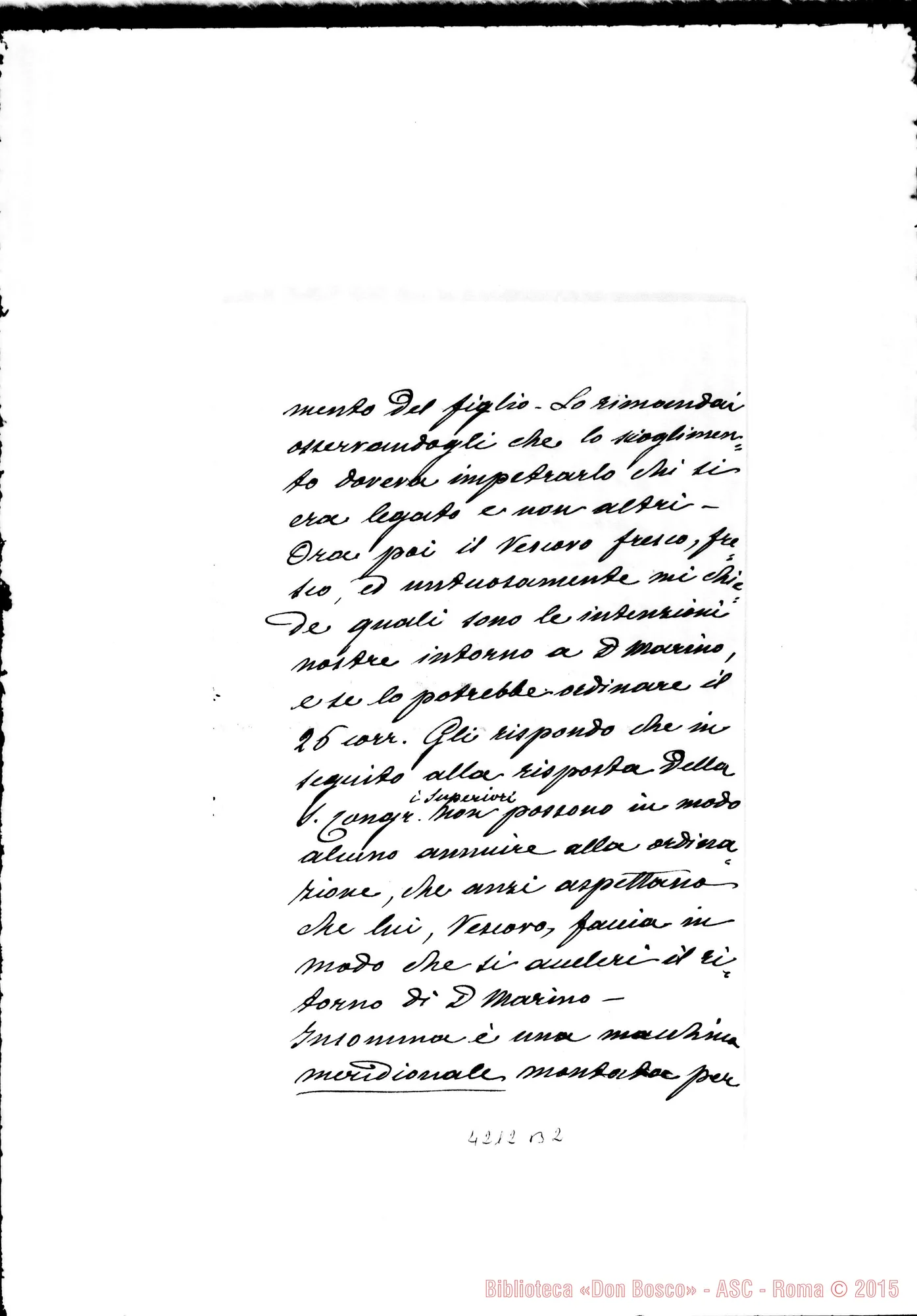 Fotogramma B 2 — Don Marenco-Don Albera. Roma, 16-07-1903. Istruzioni per le Congregazioni'in Francia