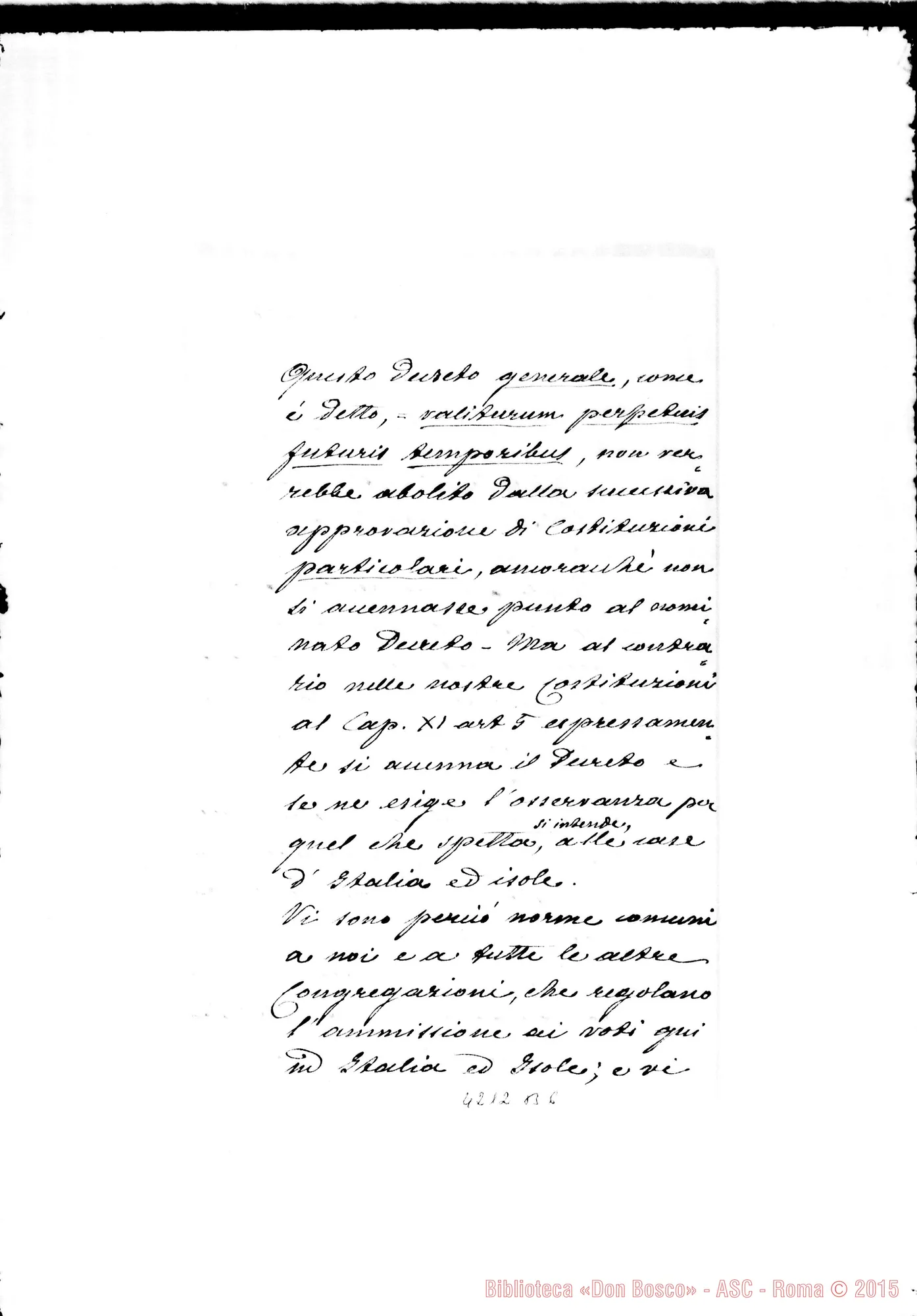 Fotogramma B 6 — Don Marenco-Don Albera. Roma, 23-07-1903. Costituzioni E Decr. Regulari disciplina