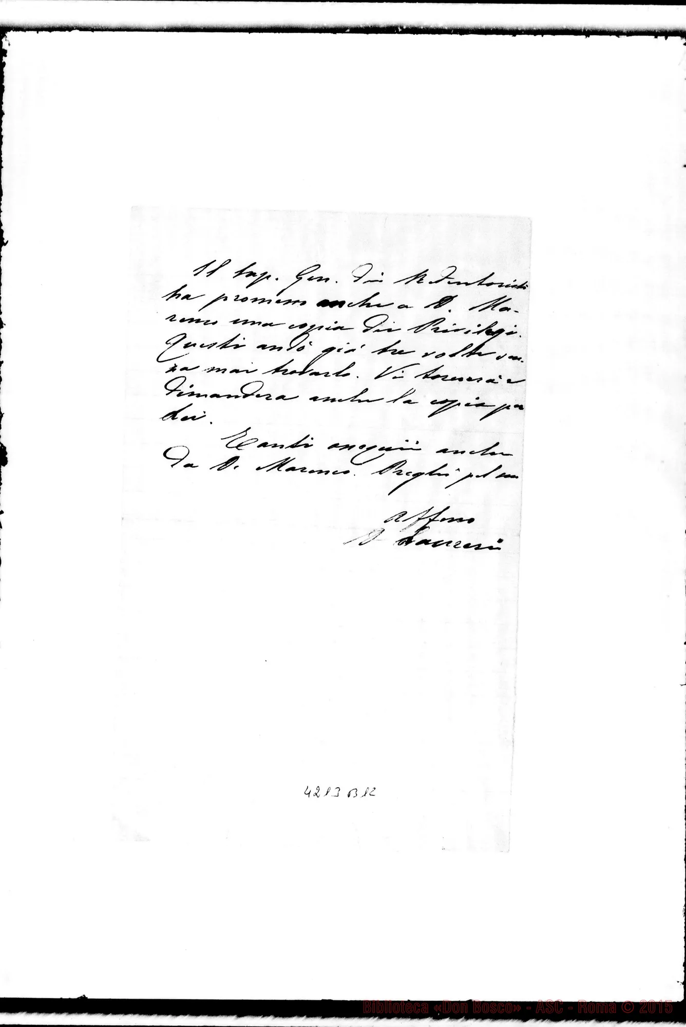 Fotogramma B 12 — Don Laureri-Don Berto. Roma, 19-01-1904. Indulgenze