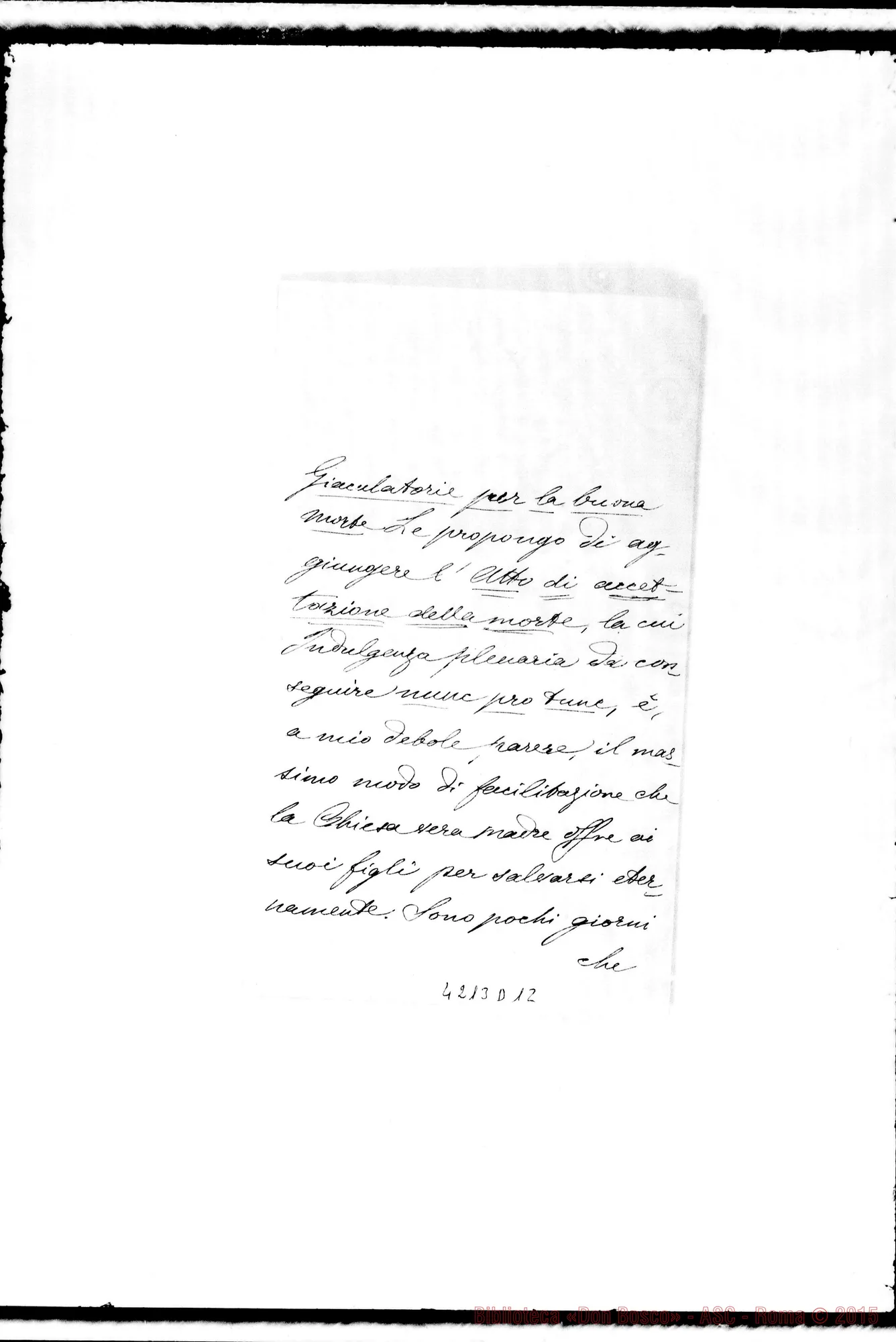 Fotogramma D 12 — Mons. Canori-Don Berto. Roma, 18-09-1904. Decreto sulle Indulgenze