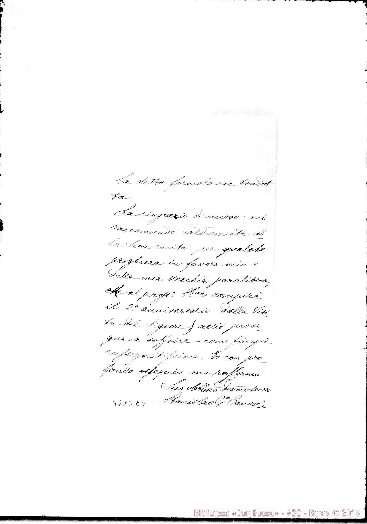 Fotogramma E 4 — Mons. Canori-Don Berto. Roma, 18-09-1904. Decreto sulle Indulgenze