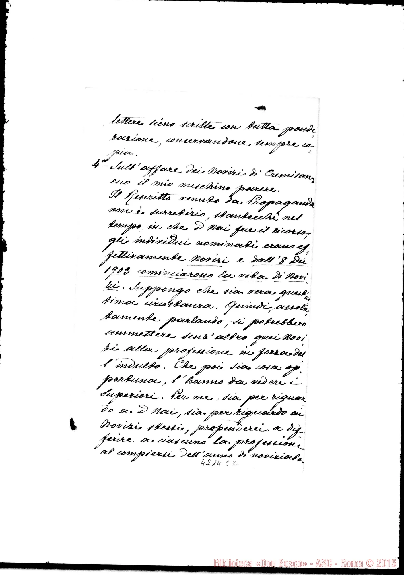 Fotogramma C 2 — Don Marenco-Don Gusmano. Roma, 10-01-1905. Dispense, etc.