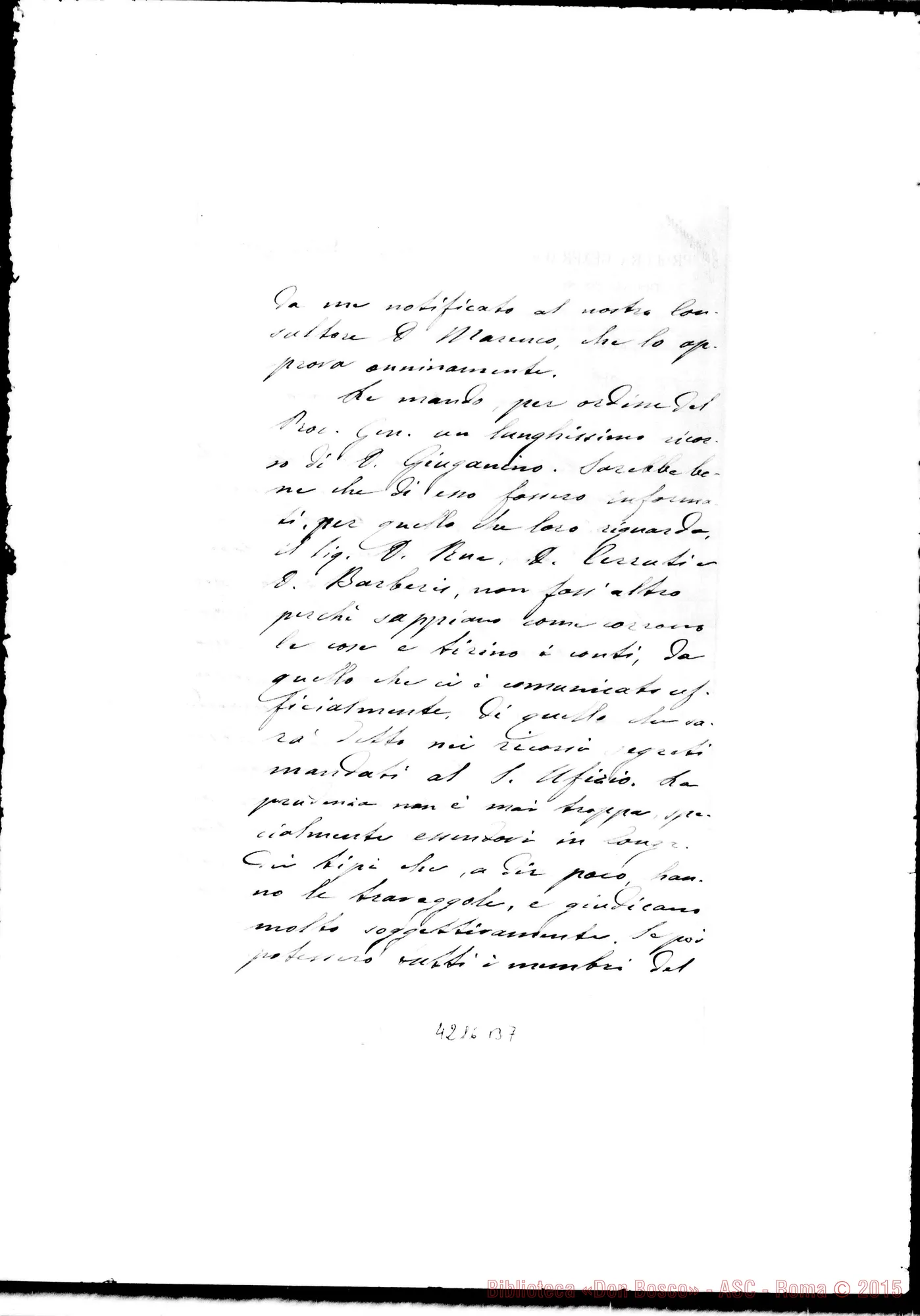 Fotogramma B 7 — Don Laureri-Don Gusmano. Roma, 10-12-1905. Chierico con voti, rientra, ma deve fare di nuovo il Noviziato