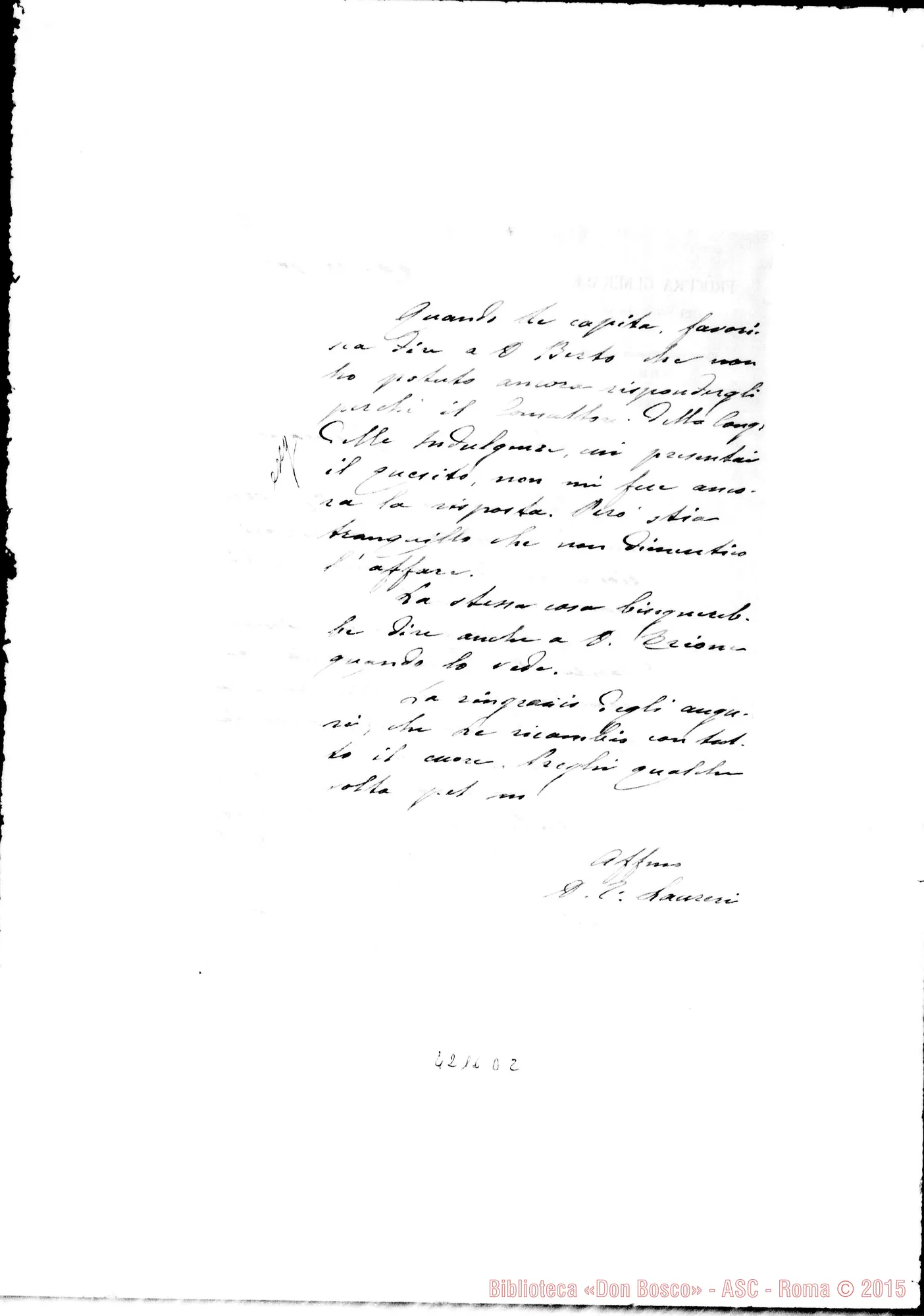Fotogramma D 2 — Don Laureri-Don Gusmano. Roma, 29-12-1905. Don Perrot. Per il Bollettino