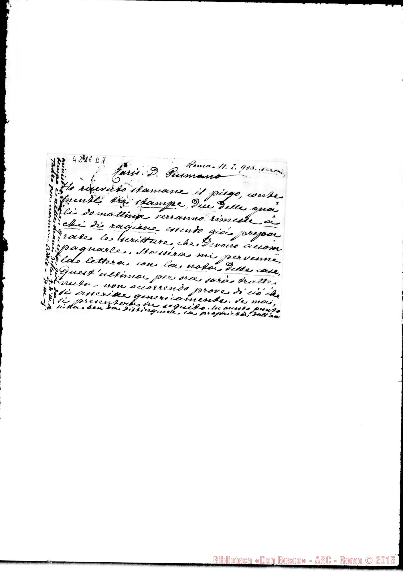 Fotogramma D 7 — Don Marenco-Don Gusmano. Roma, 11-01-1906