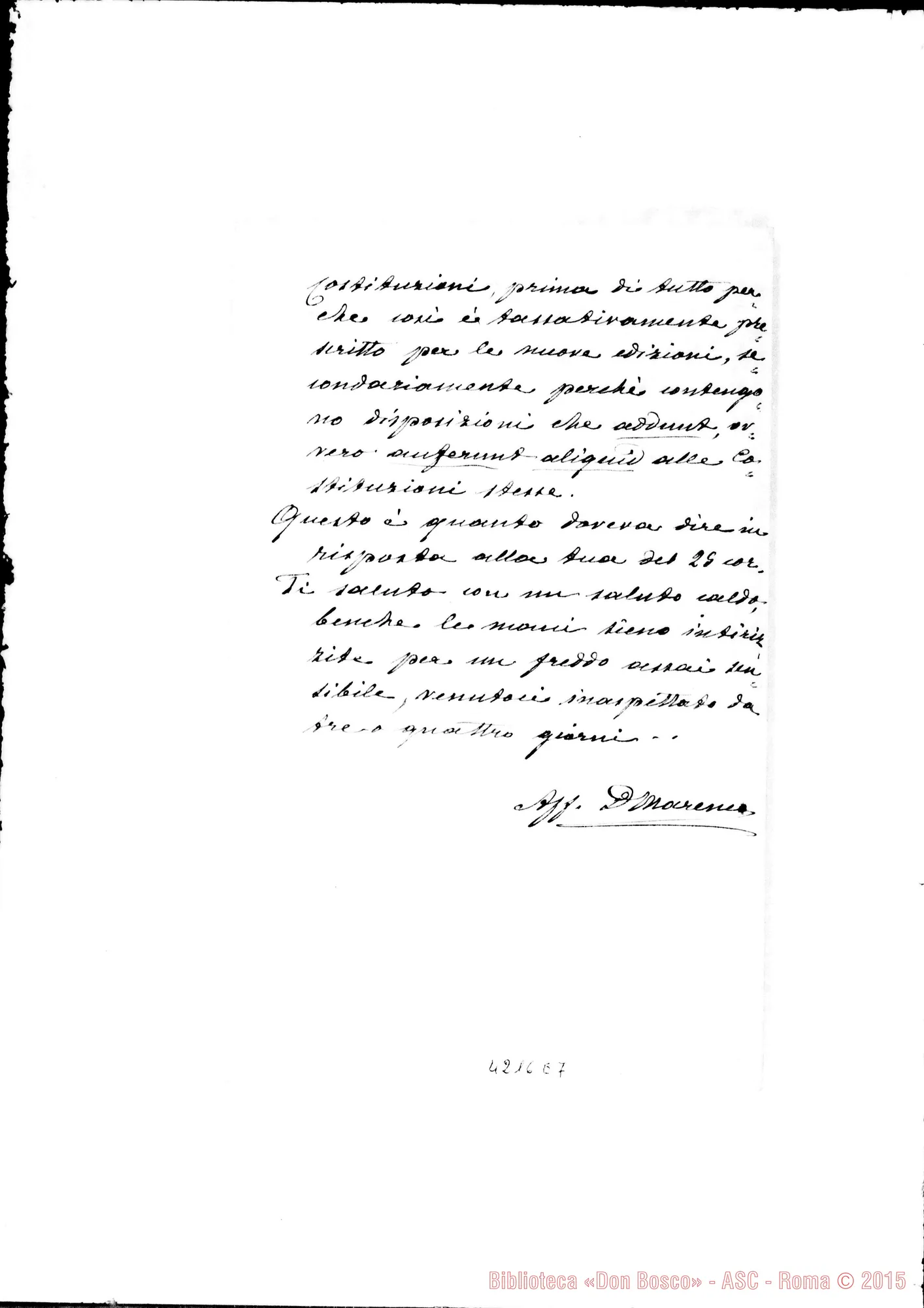 Fotogramma E 7 — Don Marenco-Don Gusmano. Roma, 27-01-1906. Sull’introduzione alle Costituzioni