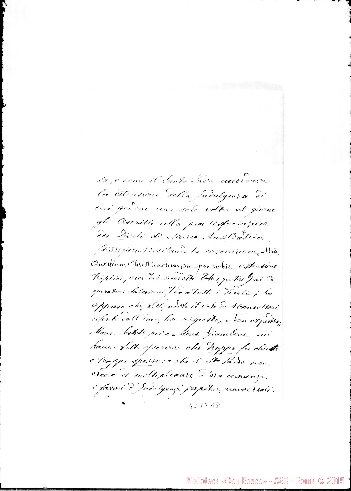 Fotogramma A 8 — Mons. Canori-Don Berto. Roma, 16-03-1906. Sulle Indulgenze