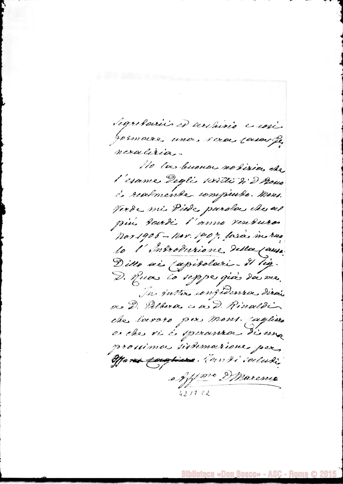 Fotogramma C 2 — Don Marenco-Don Gusmano. Roma, 20-04-1906. Erezione del Noviziato di Coxipó