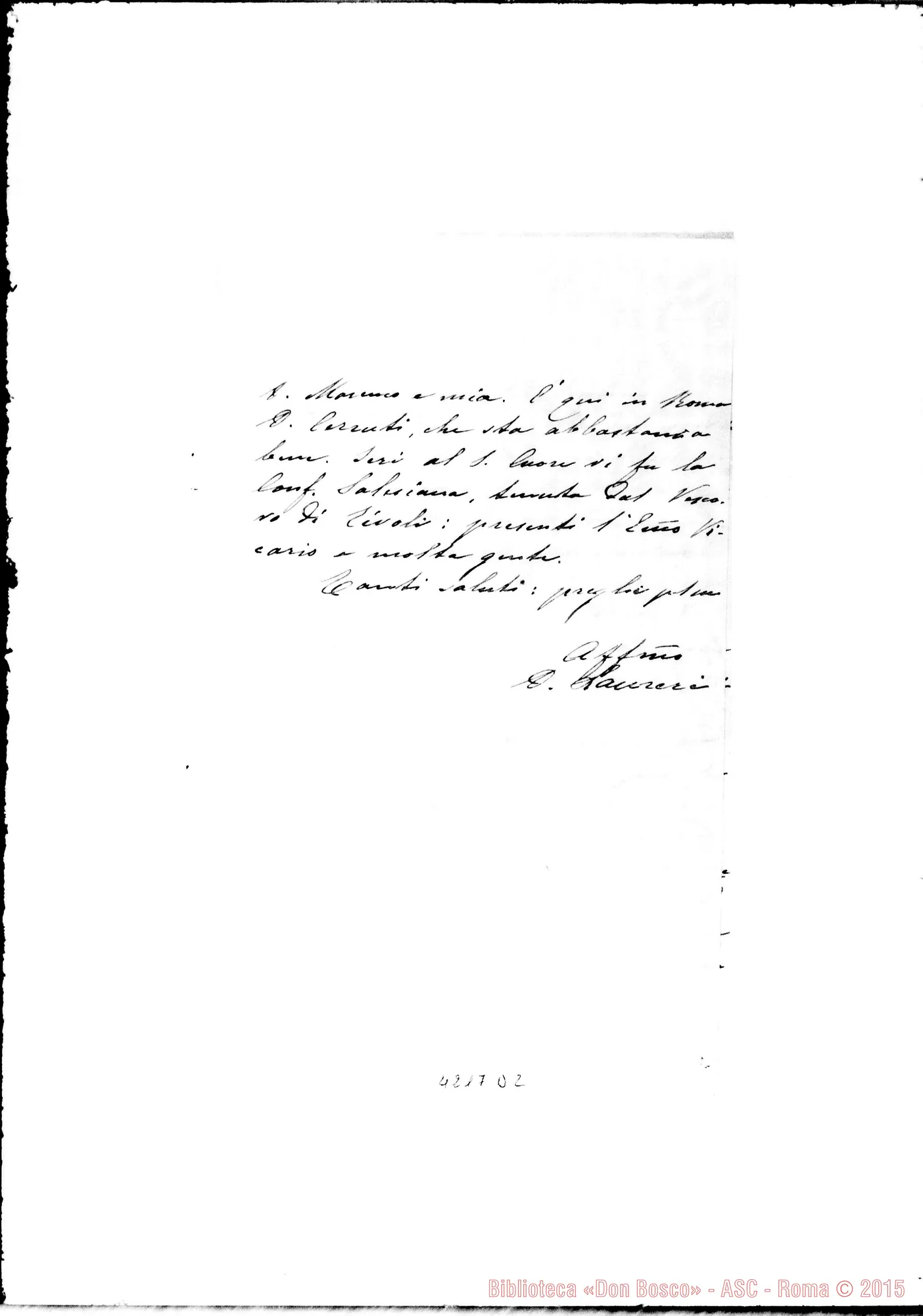 Fotogramma D 2 — Don Laureri-Don Gusmano. Roma, 25-05-1906. Trasloco del Noviziato del Nord nei pressi di Tournai