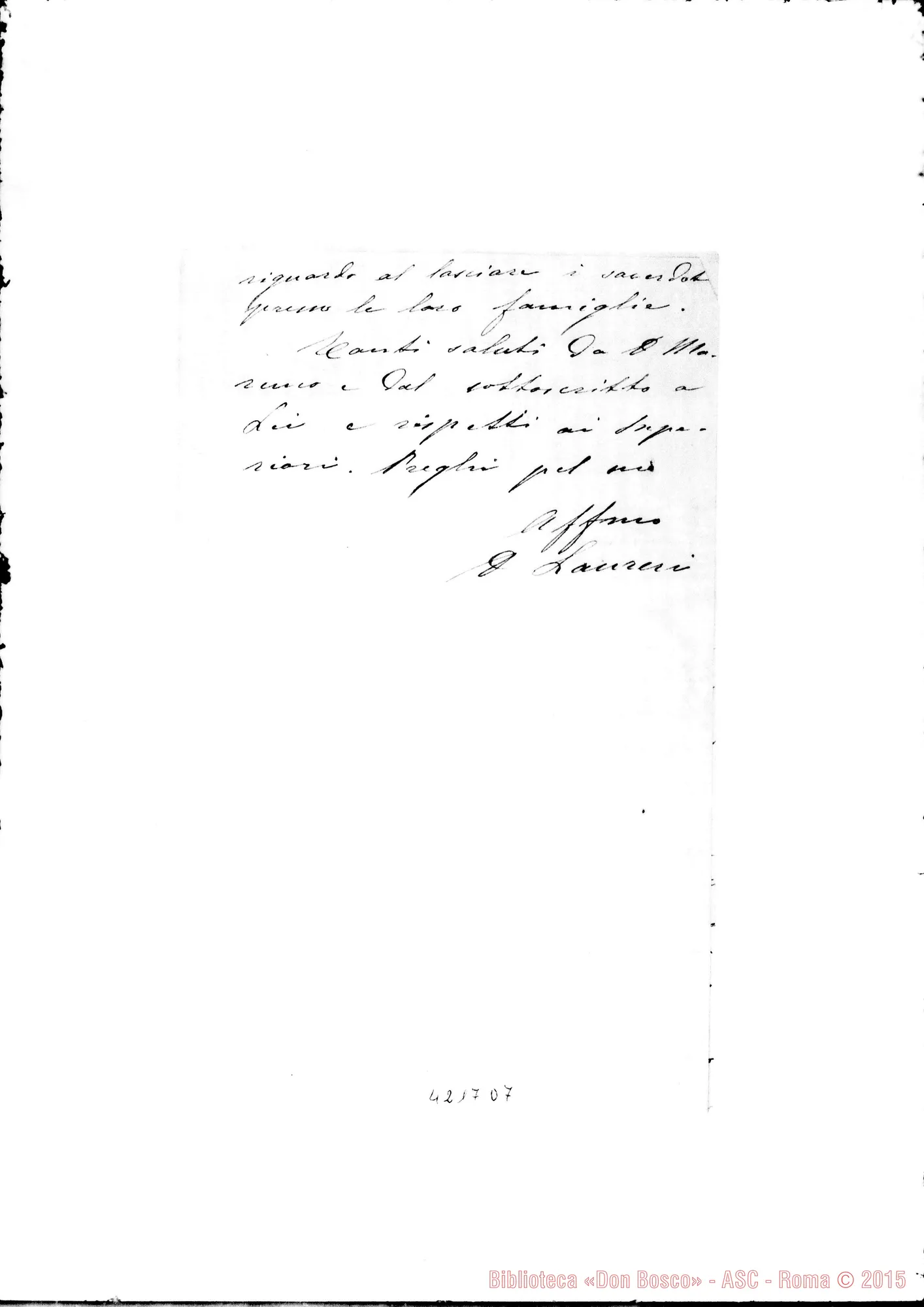 Fotogramma D 7 — Don Laureri-Don Gusmano. Roma, 9-07-1906. Ch. Bernocco E dispensa