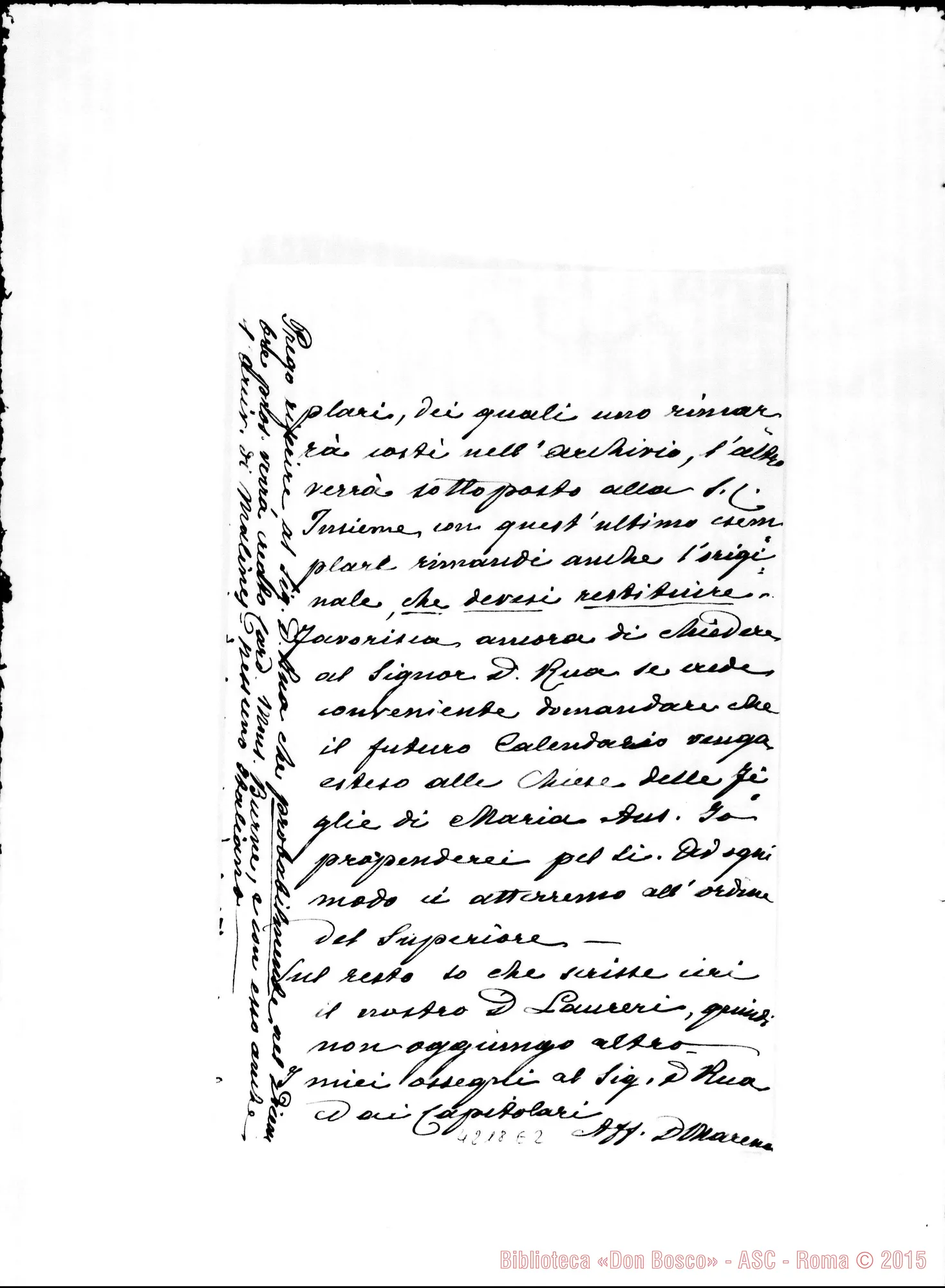 Fotogramma E 2 — Don Marenco-Don Gusmano. Roma, 8-11-1906. L’Ordo compilato