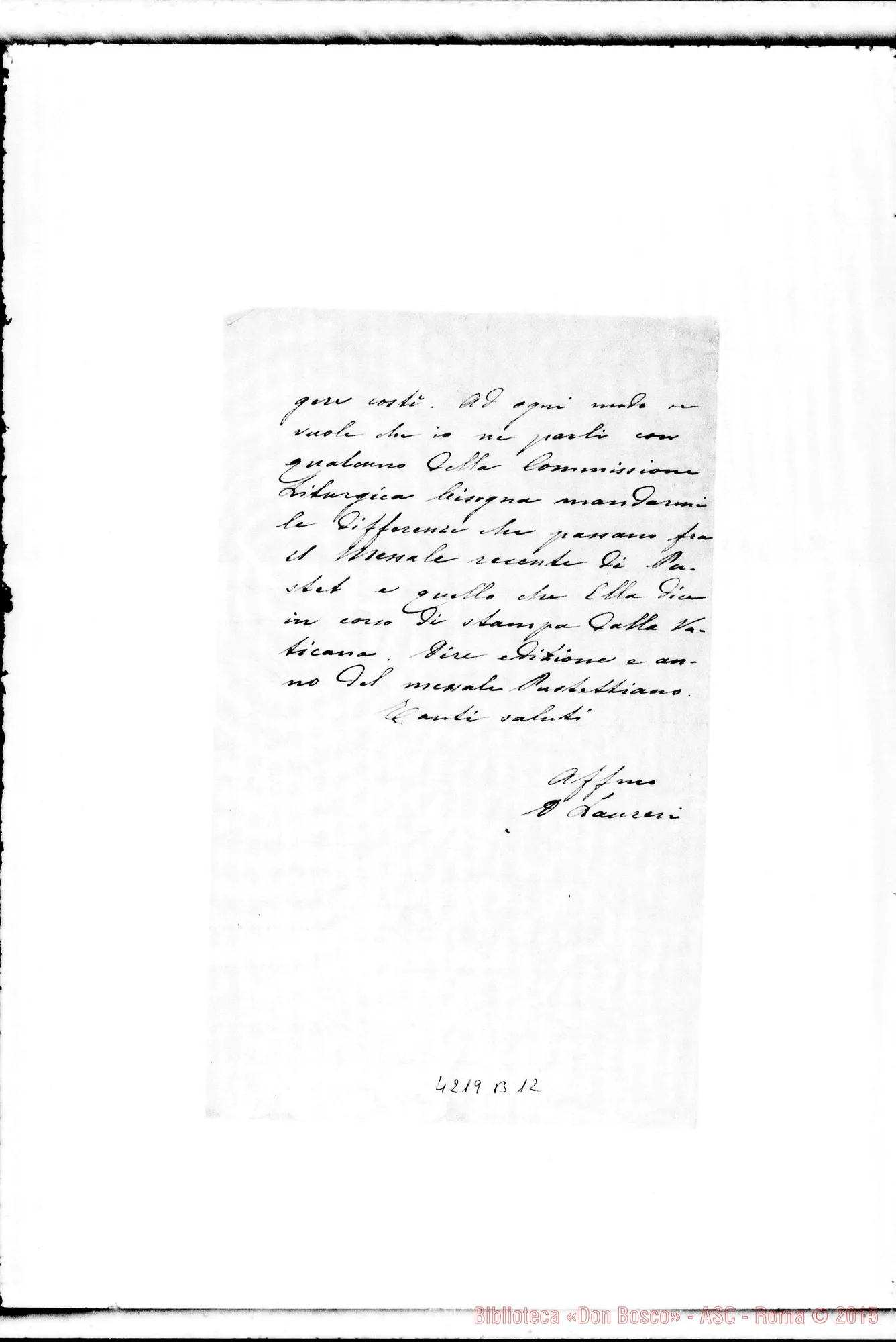 Fotogramma B 12 — Don Laureri-Don Gusmano. Roma, 18-12-1906. Aggregazione di Maria Ausiliatrice
