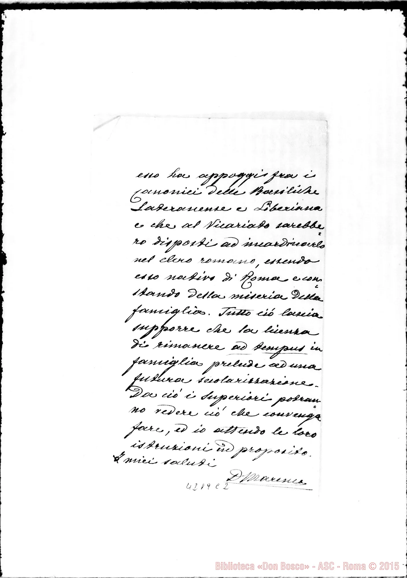 Fotogramma C 2 — Don Marenco-Don Gusmano. Roma, 18-12-1906. Don Maiozzi per la dispensa
