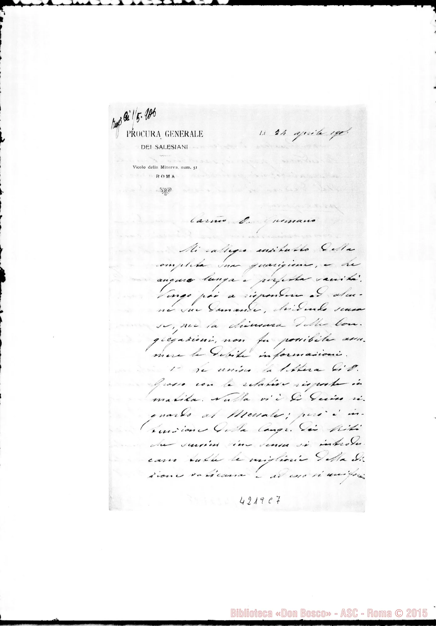 Fotogramma C 7 — Don Laureri-Don Gusmano. Roma, 24-04-1906