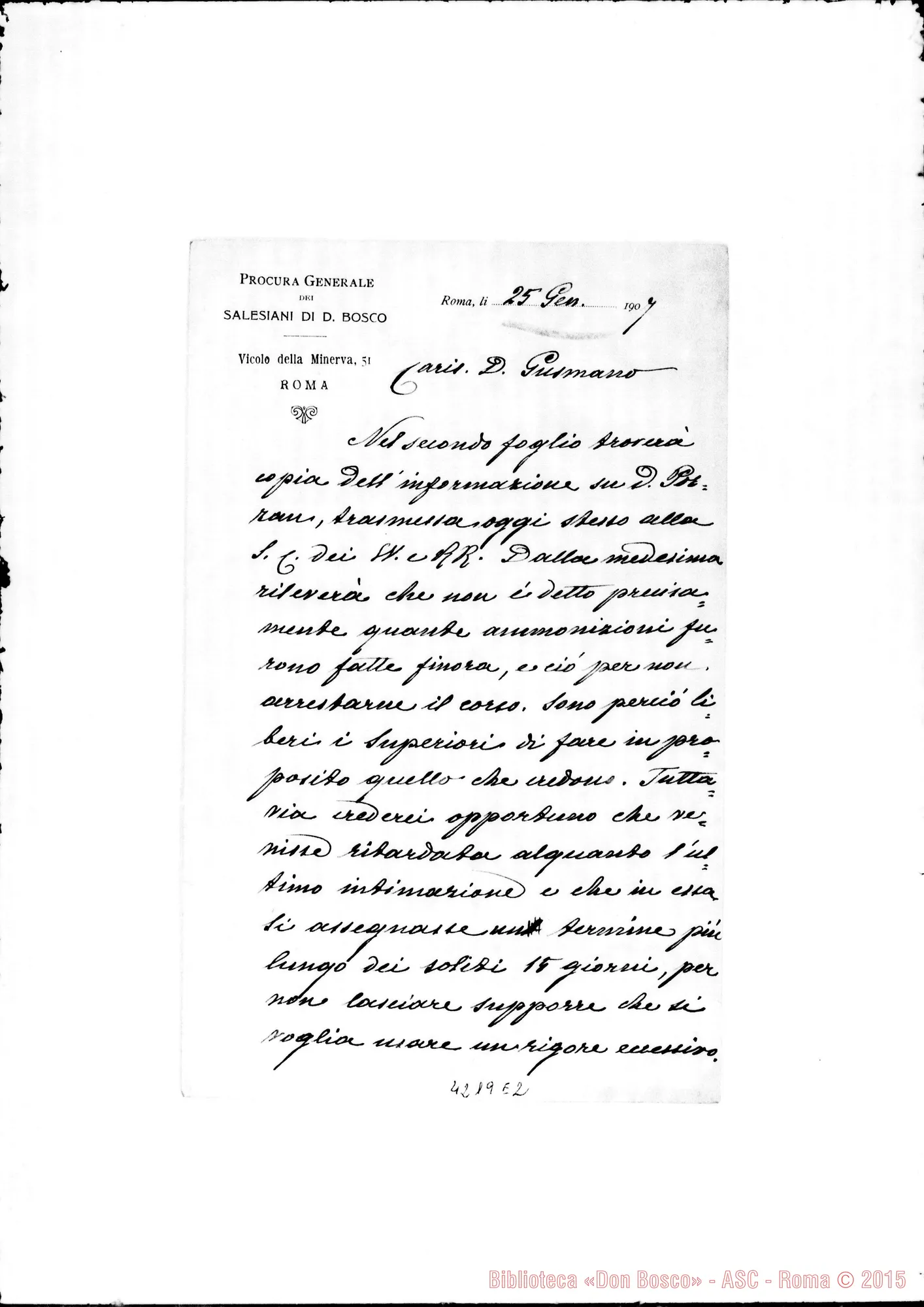 Fotogramma E 2 — Don Marenco-Don Gusmano. Roma, 25-01-1907. Su Don Pozzan