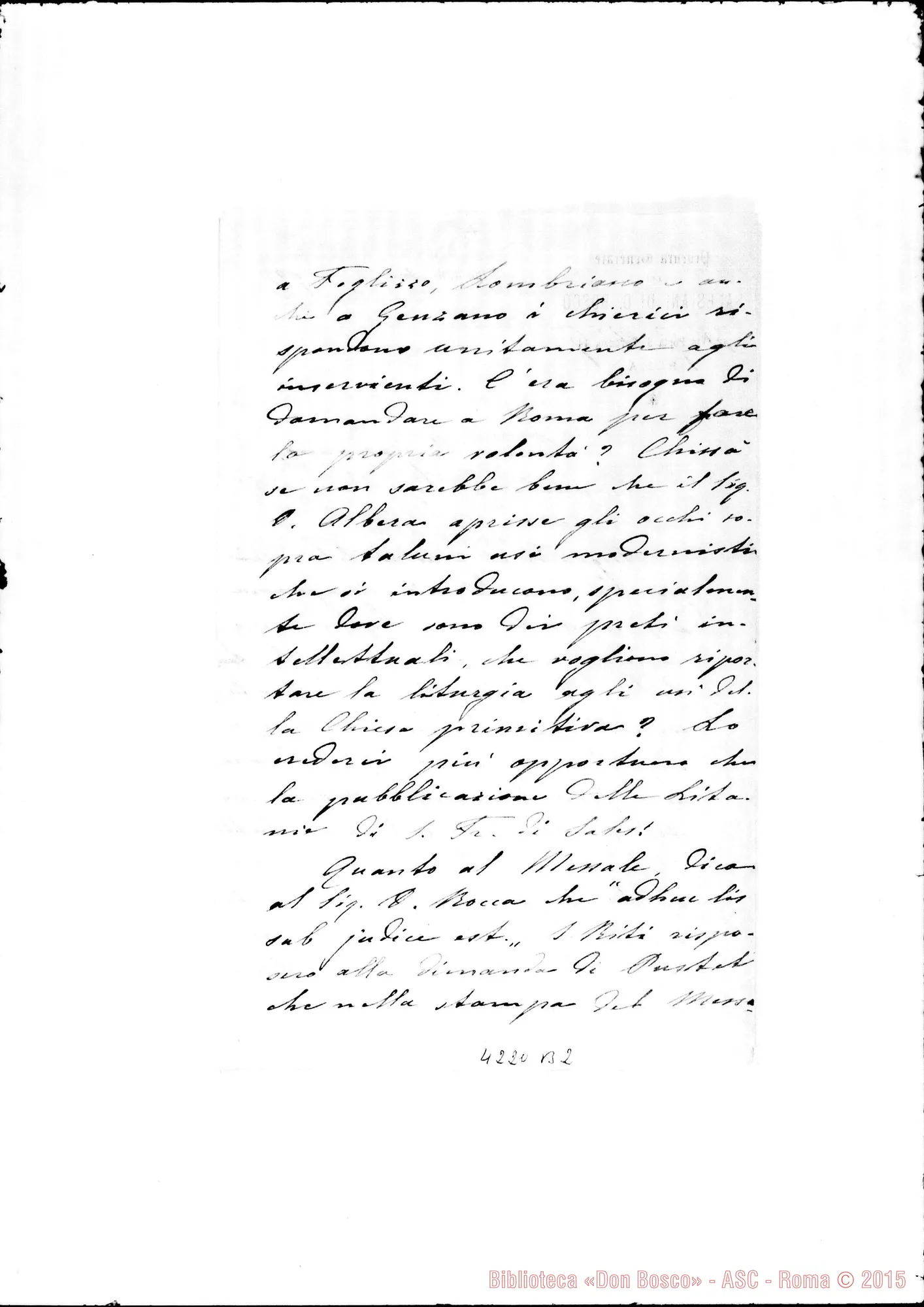 Fotogramma B 2 — Don Laureri-Don Gusmano. Roma, 4-03-1907. Quesiti liturgici