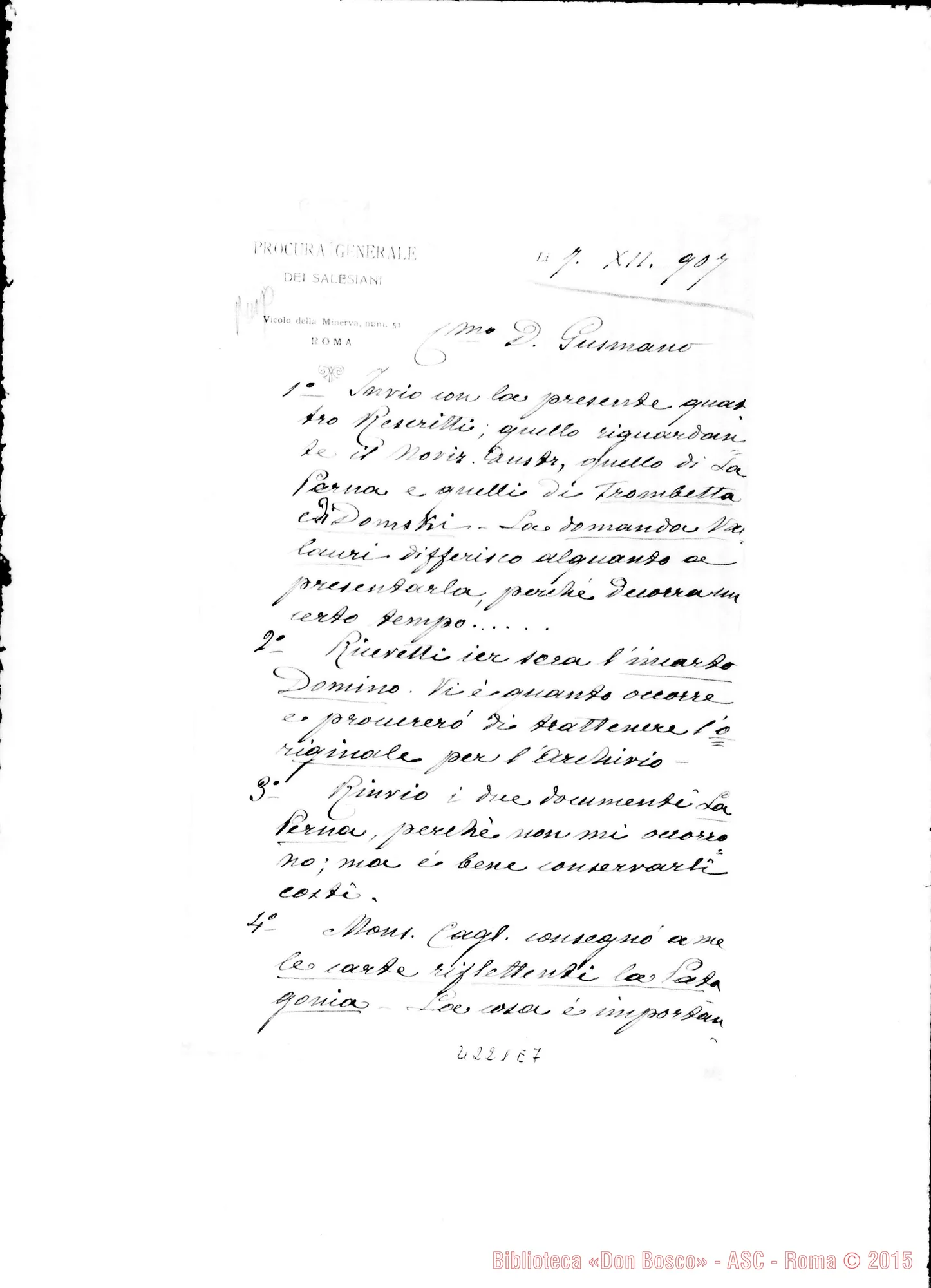 Fotogramma E 7 — Don Marenco-Don Gusmano. Roma, 7-12-1907. Rescritti vari