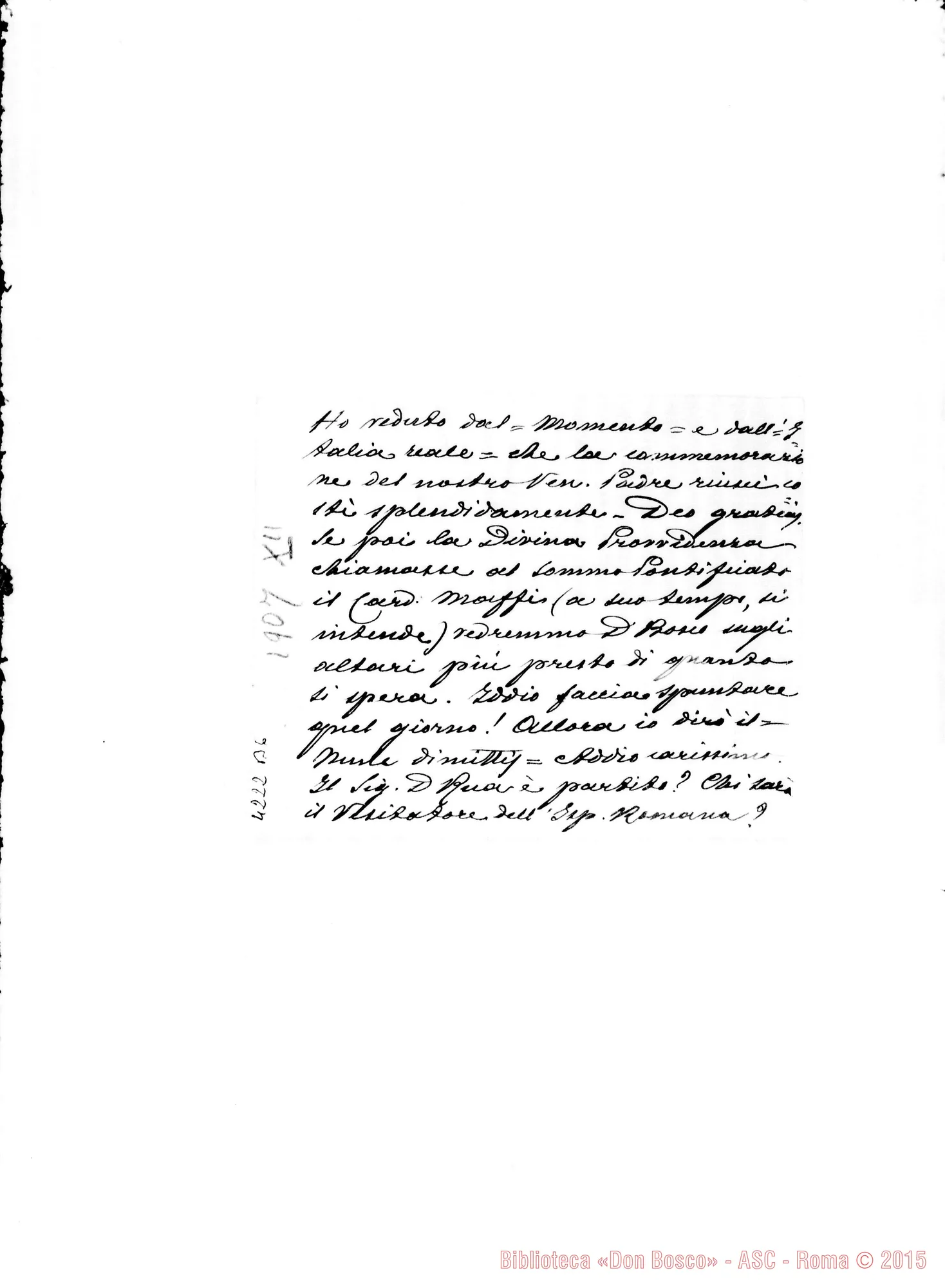 Fotogramma B 6 — Don Marenco-Don Gusmano. Roma, -12-1907. Dispense. Onoranze