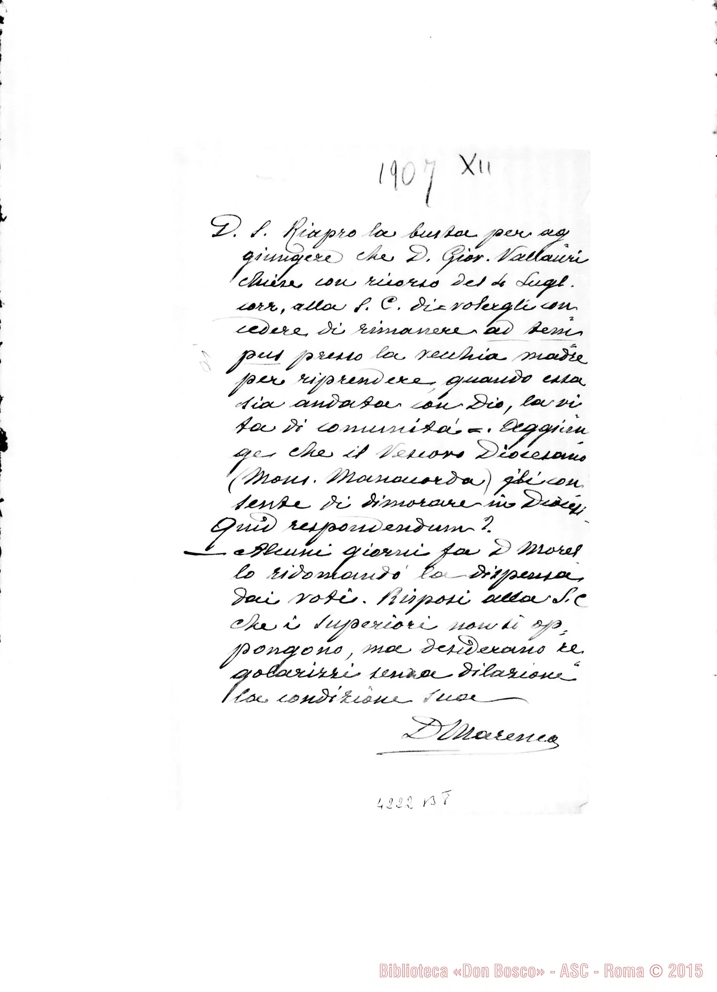 Fotogramma B 8 — Don Marenco-Don Gusmano. Roma, -12-1907. Dispense. Onoranze