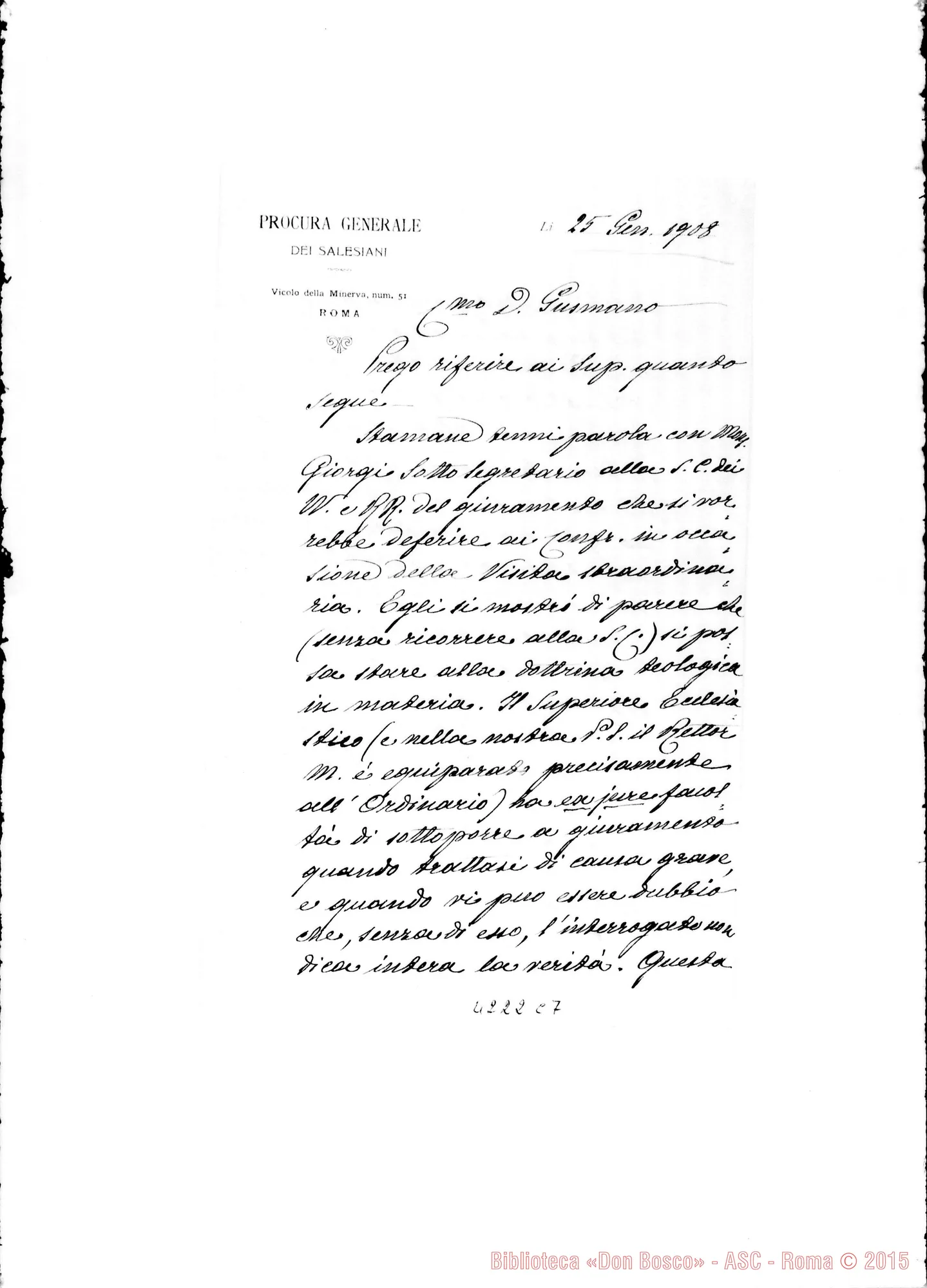 Fotogramma C 7 — Don Marenco-Don Gusmano. Roma, 25-01-1908. Giuramento E i confratelli