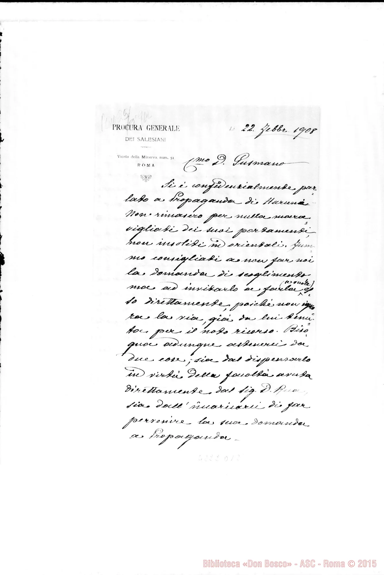 Fotogramma D 12 — Don Marenco-Don Gusmano. Roma, 22-02-1908. Haruni E Prop. Fide