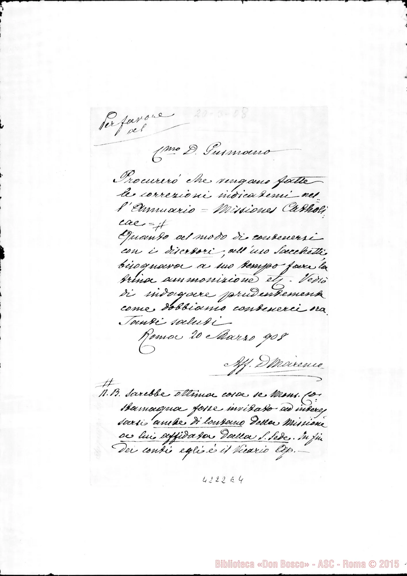 Fotogramma E 4 — Don Marenco-Don Gusmano. Roma, 20-03-1908