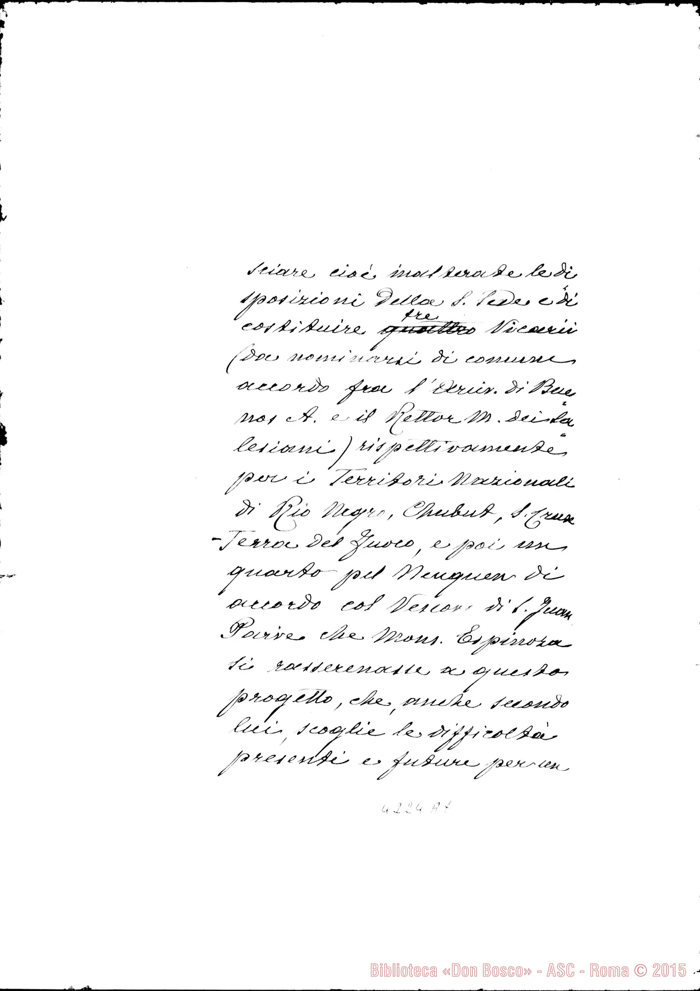 Fotogramma A 7 — Don Marenco-Don Gusmano. Roma, 8-10-1908. Mons. Espinosa sul Vie. Apost. della Patagonia