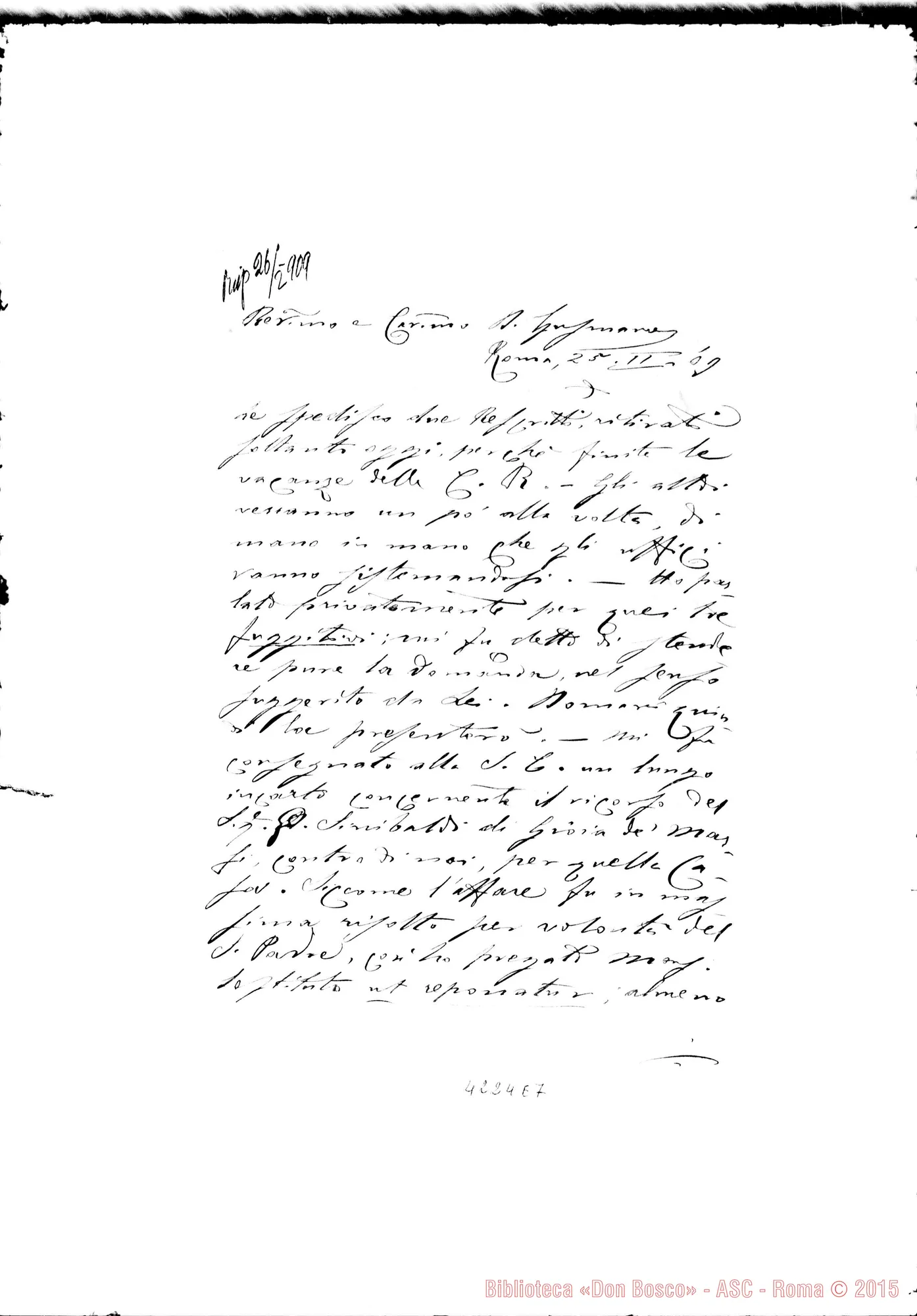 Fotogramma E 7 — Don Munerati-Don Gusmano. Roma, 25-02-1909. Sui tre «fuggitivi»