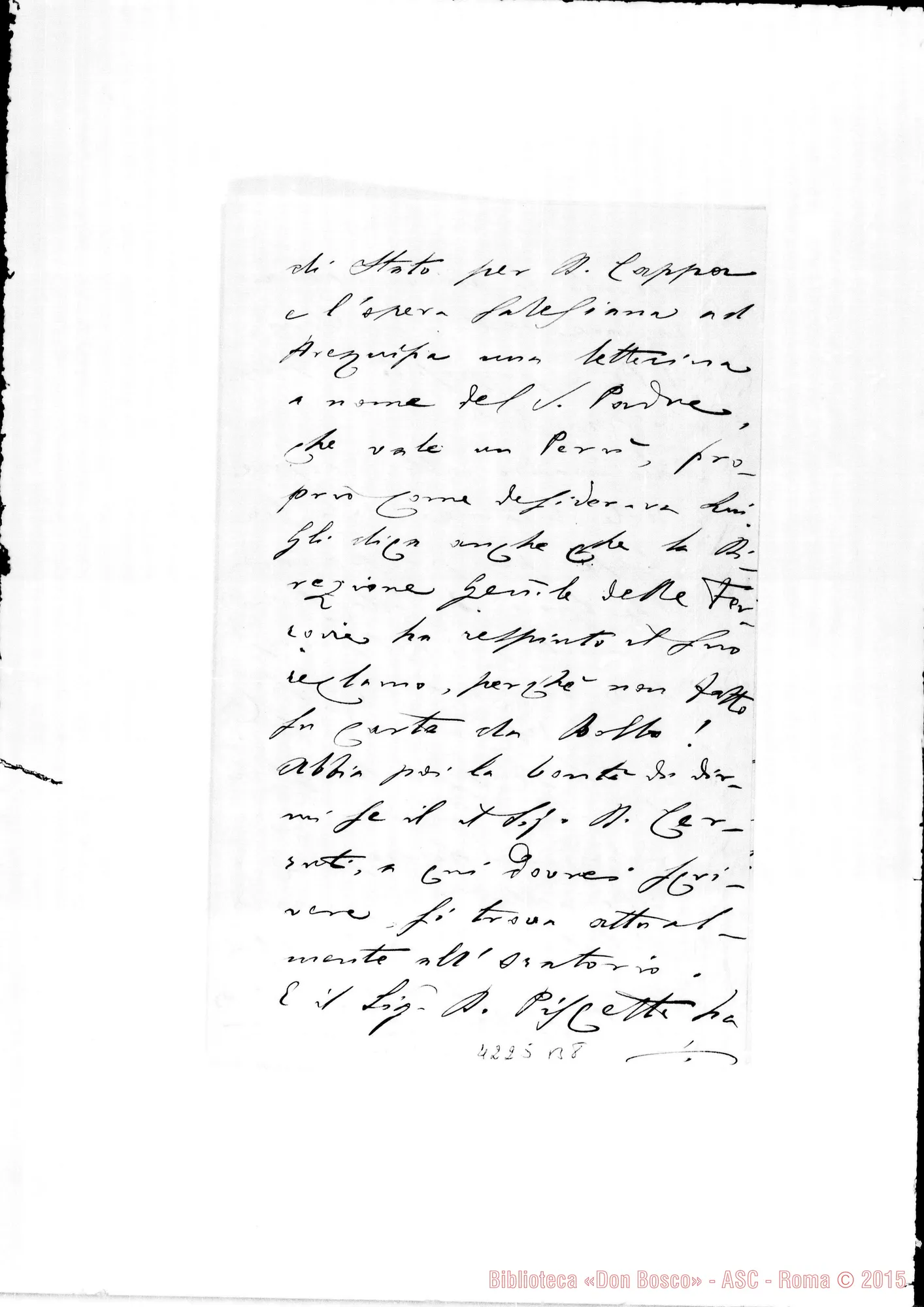 Fotogramma B 8 — Don Munerati-Don Gusmano. Roma, 27-03-1909. Su Don Perrot. Indulgenze