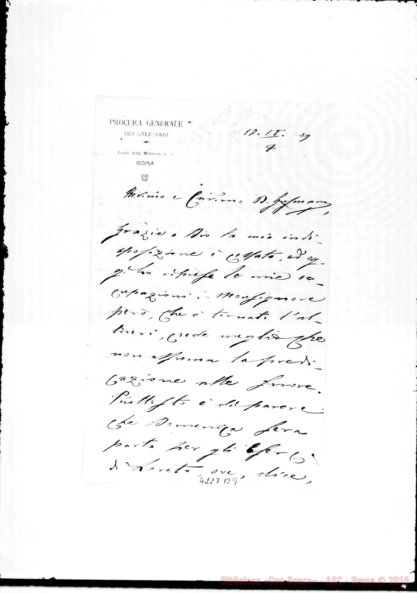 Fotogramma B 9 — Don Munerati-Don Gusmano. Roma, 17-09-1909. Su Napoli