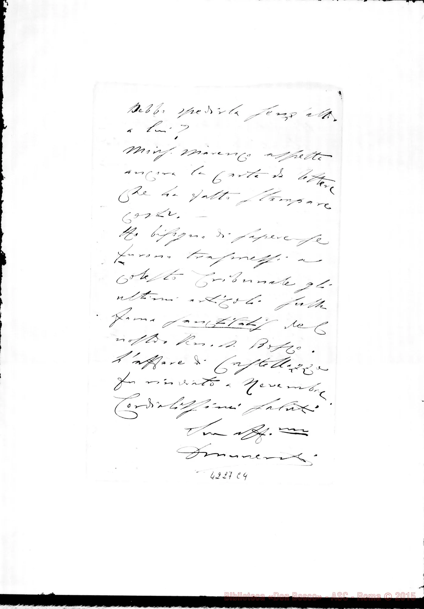 Fotogramma C 4 — Don Munerati-Don Gusmano. Roma, 28-09-1909. Costit. delle Suore E Card. Richelmy