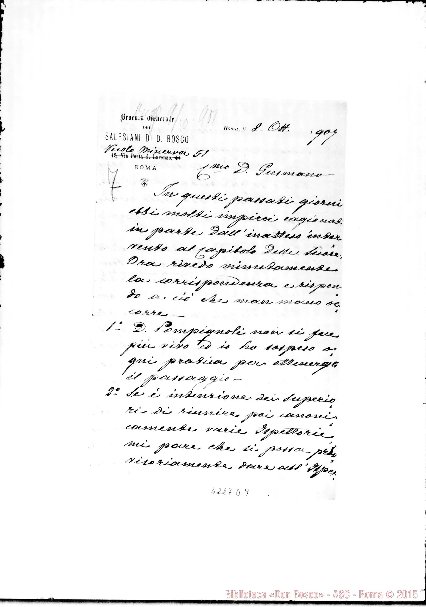 Fotogramma D 9 — Don Marenco-Don Gusmano. Roma, 8-10-1907