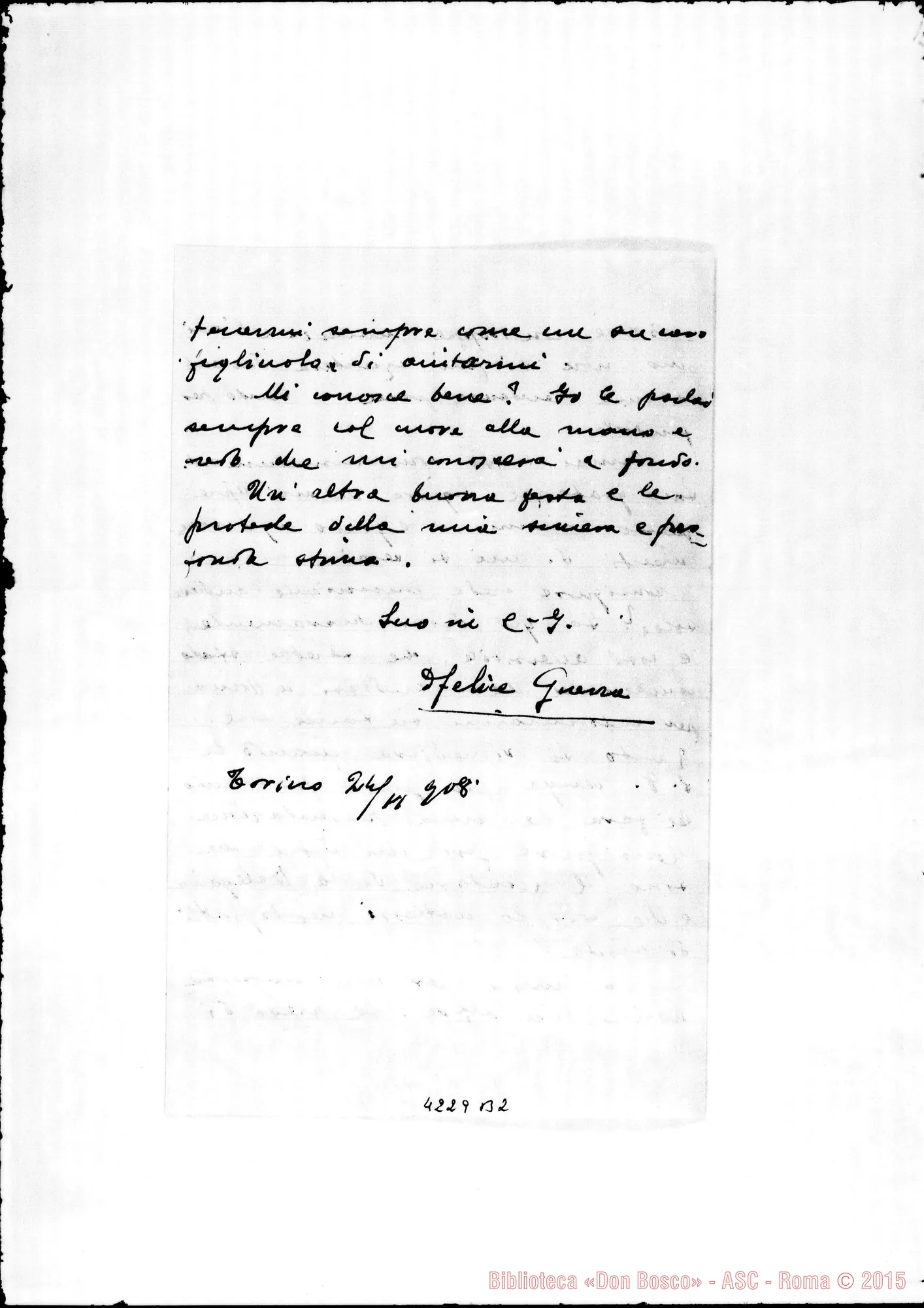 Fotogramma B 2 — Don Guerra Felice-Don Marenco. Torino, 24-11-1908