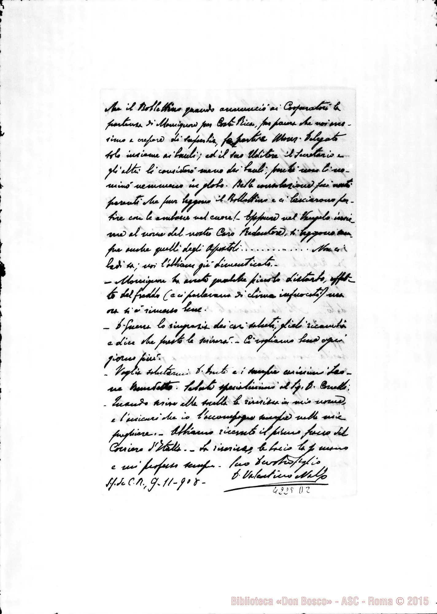 Fotogramma D 2 — Don Nalio Valentìno-Don Marenco. Costa Rica, 9-11-1908