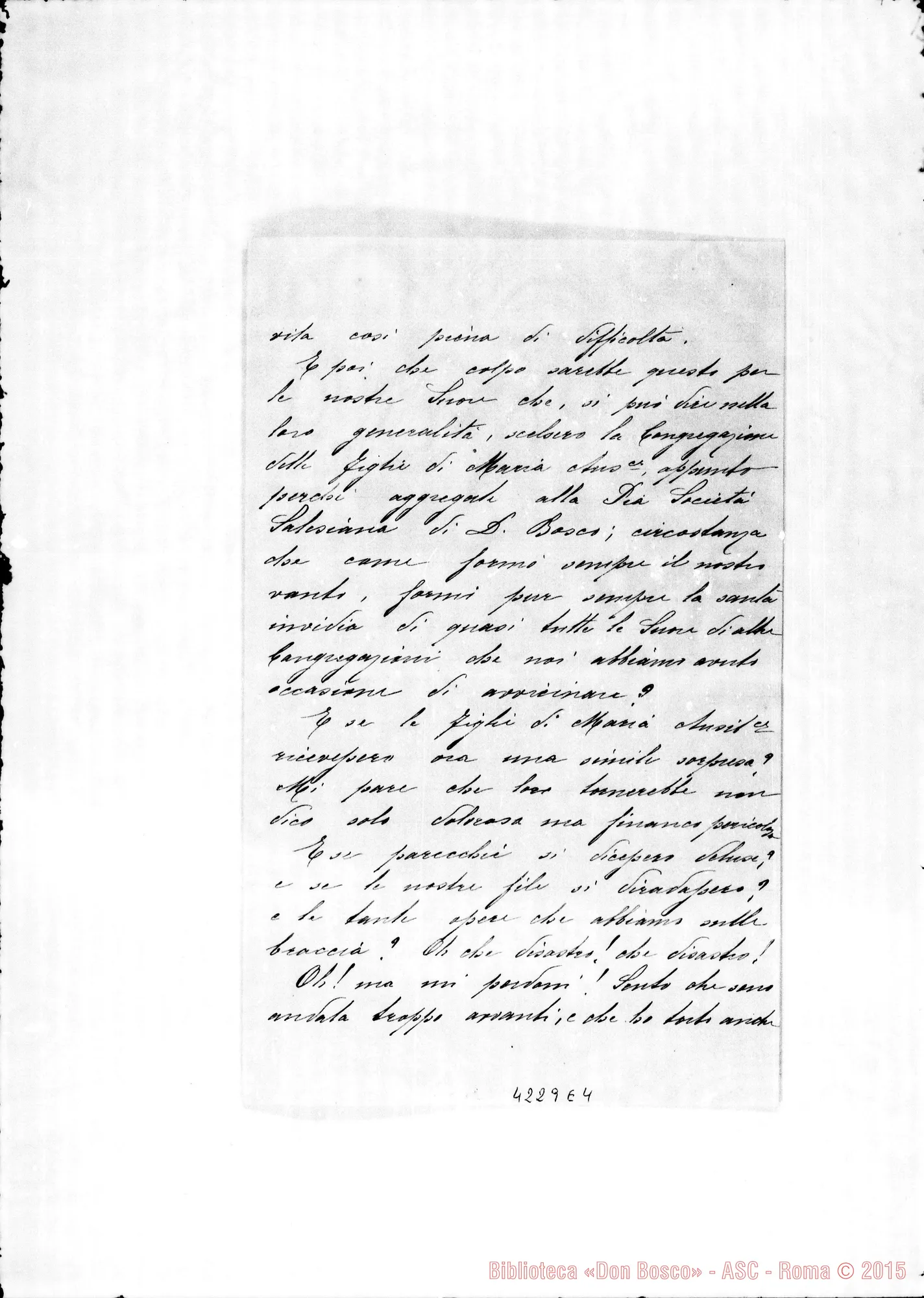 Fotogramma E 4 — Daghero Caterina, suora-Don Marenco. Nizza Monferrato, 29-01-1902