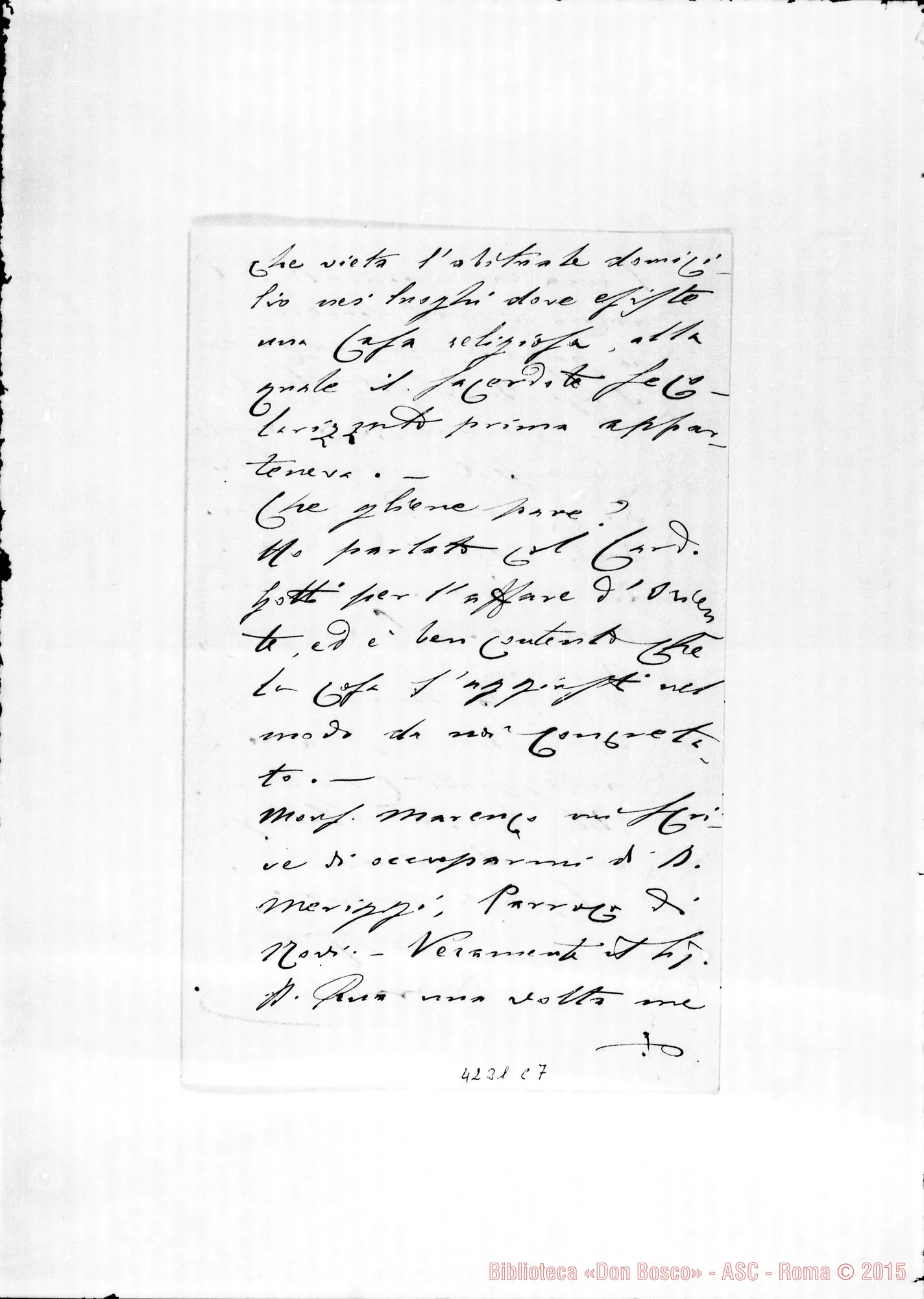 Fotogramma C 7 — Don Munerati-Don Gusmano. Roma, 6-12-1909. Don Bonfanti E la Parrocchia