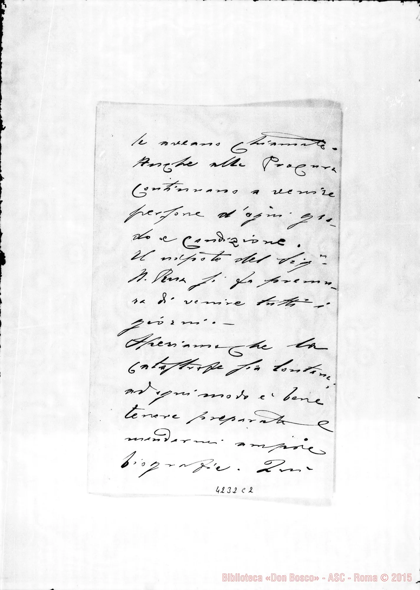 Fotogramma C 2 — Don Munerati-Don Gusmano. Roma, 21-02-1910. Il Papa E la salute di D. Rua