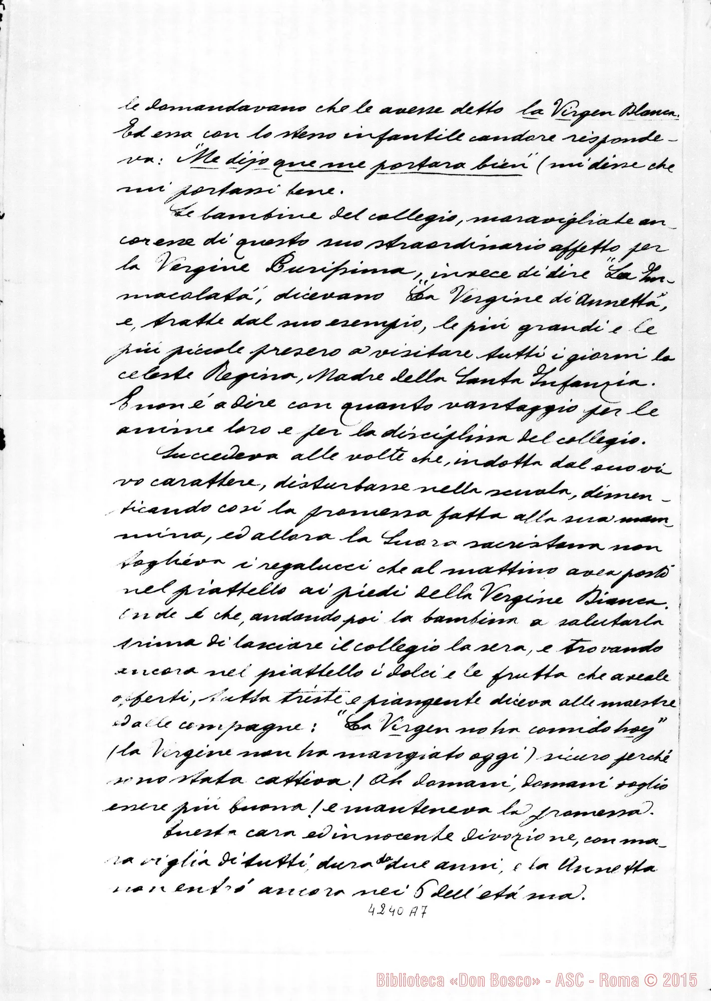Fotogramma A 7 — Mons. Cagliero-Dir. dell’Opera della S. Infanzia. Viedma, 18-08-1894