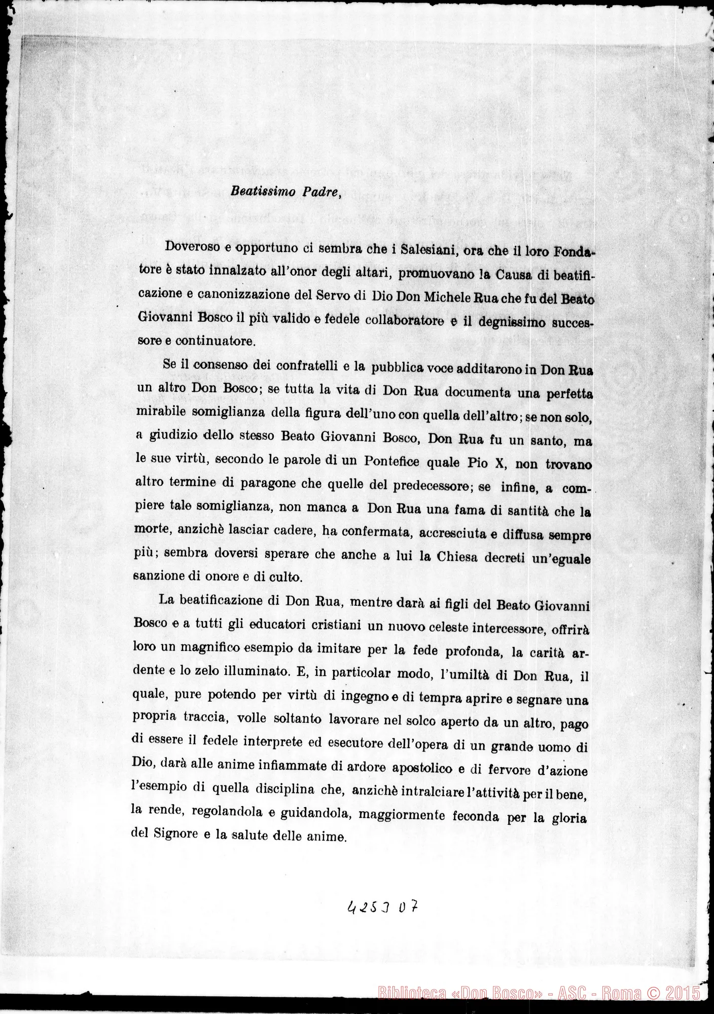 Fotogramma D 7 — Modelli di lettere postulatorie. Stampati