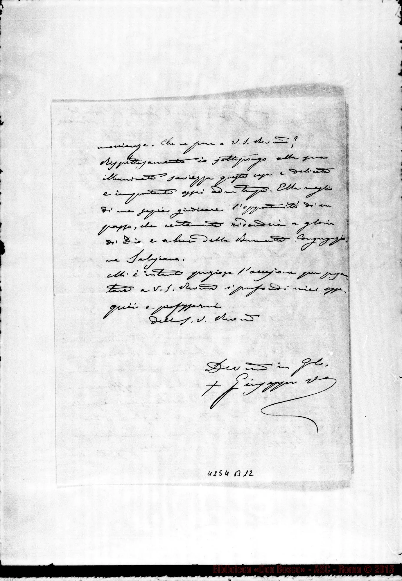 Fotogramma B 12 — Gamba Giuseppe, vesc. di Novara-Don Albera. Novara, 16-04-1915