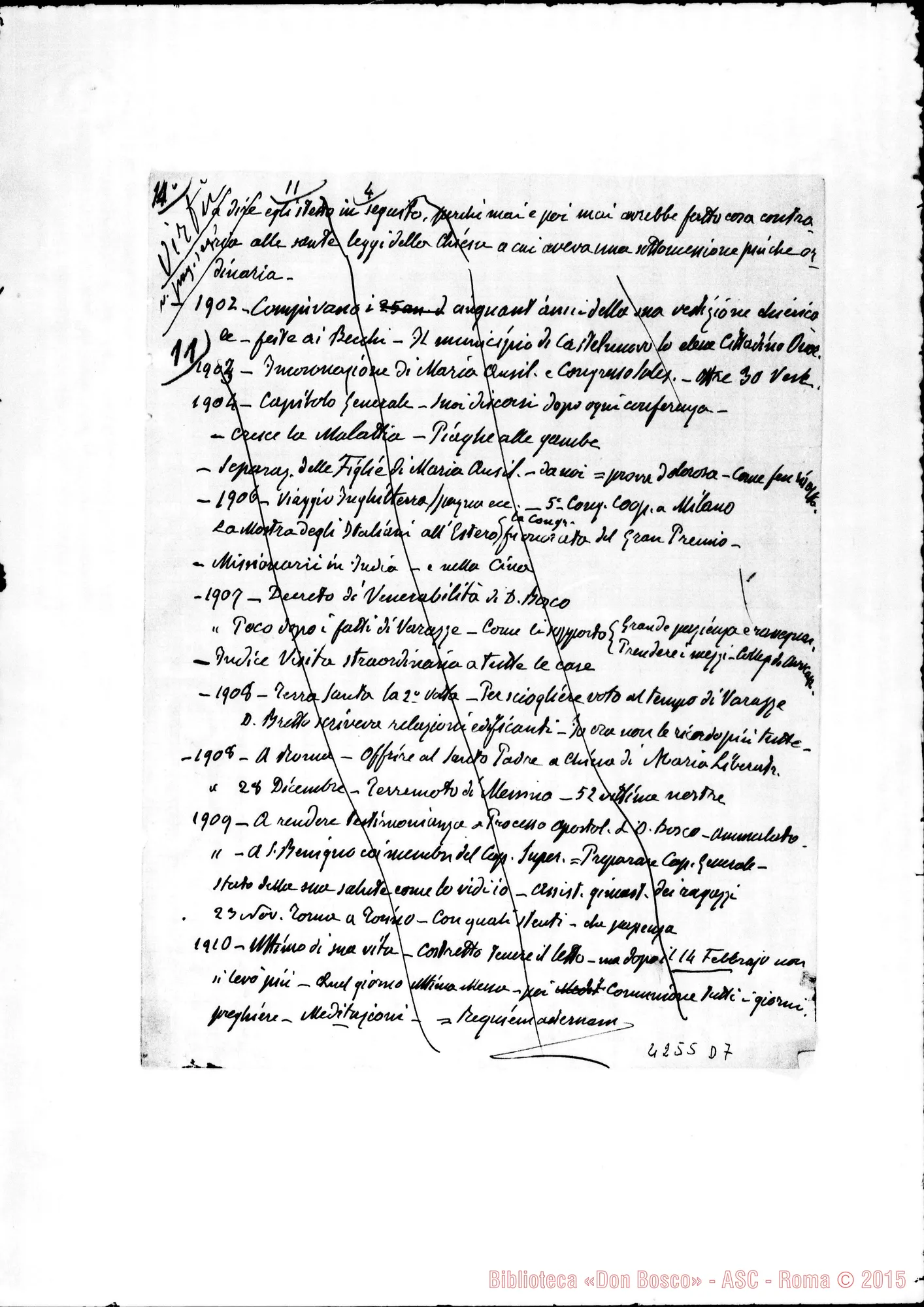 Fotogramma D 7 — Barberis Giulio: Processo Informativo di Don Rua. Ms. autogr. con la deposizione. Torino, 29-10-1923