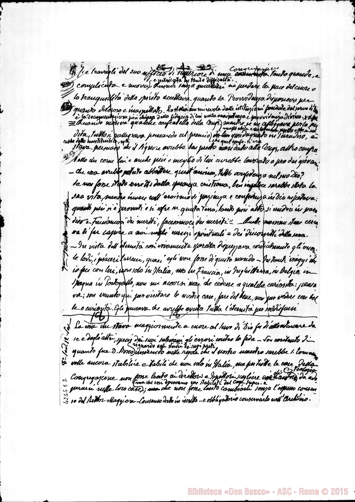 Fotogramma E 2 — Barberis Giulio: Processo Informativo di Don Rua. Ms. autogr. con la deposizione. Torino, 29-10-1923