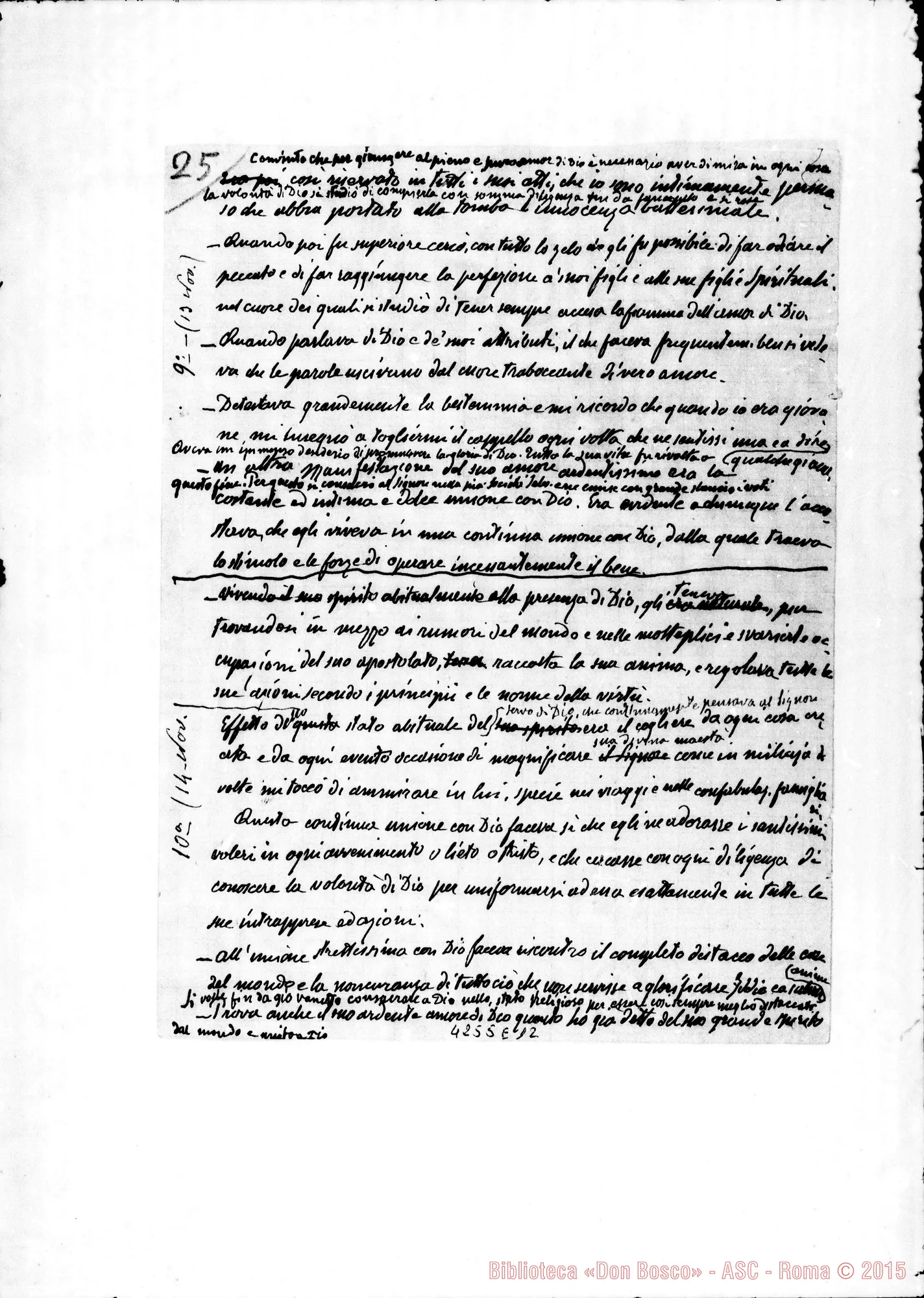 Fotogramma E 12 — Barberis Giulio: Processo Informativo di Don Rua. Ms. autogr. con la deposizione. Torino, 29-10-1923
