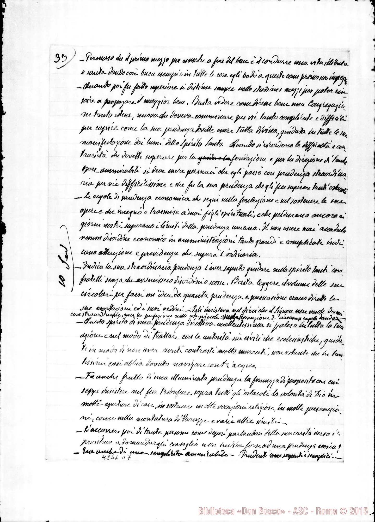 Fotogramma A 7 — Barberis Giulio: Processo Informativo di Don Rua. Ms. autogr. con la deposizione. Torino, 29-10-1923
