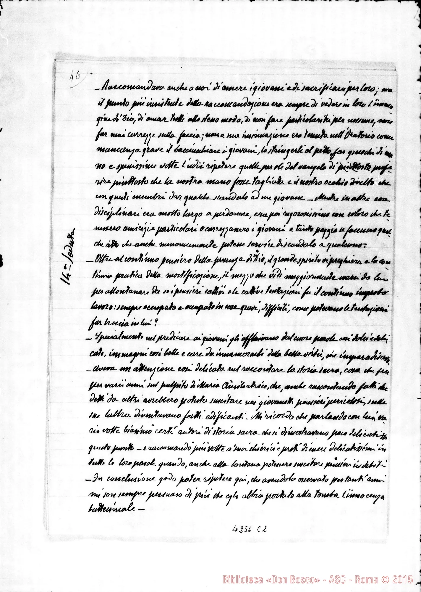 Fotogramma C 2 — Barberis Giulio: Processo Informativo di Don Rua. Ms. autogr. con la deposizione. Torino, 29-10-1923