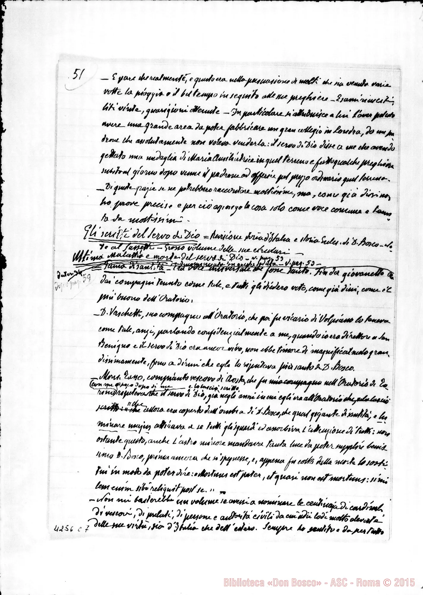 Fotogramma C 7 — Barberis Giulio: Processo Informativo di Don Rua. Ms. autogr. con la deposizione. Torino, 29-10-1923